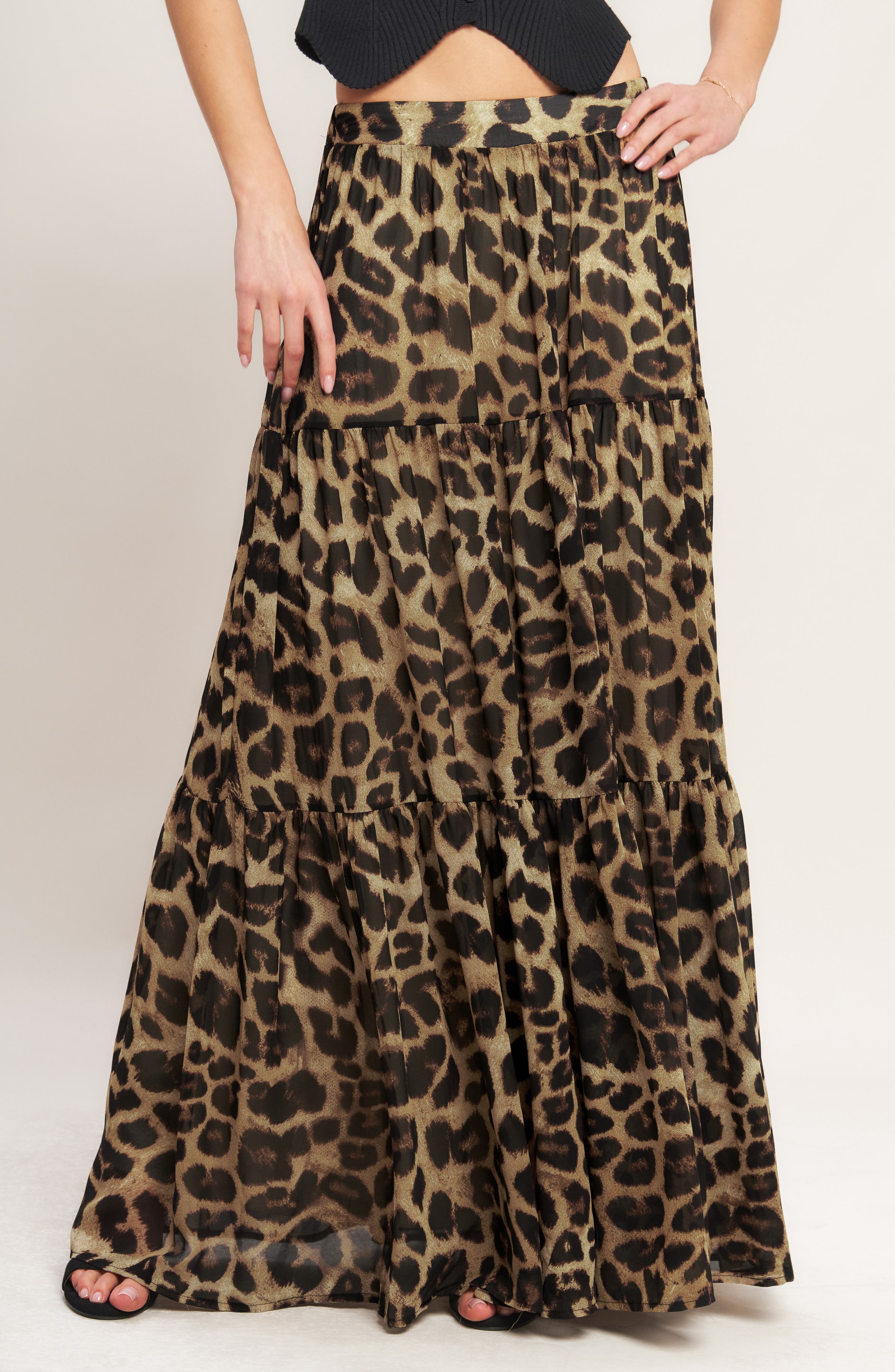 Printed Maxi Skirt - image 1