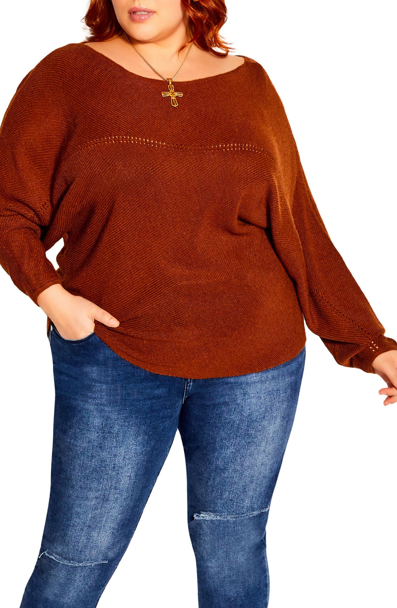 Romance One-Shoulder Sweater - image 1