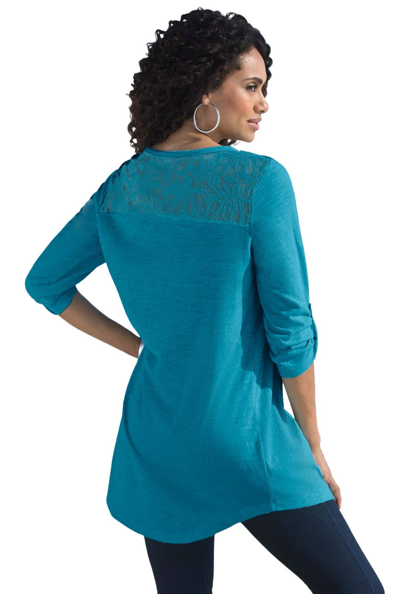 Textured Lace Trimmed Tunic - image 4