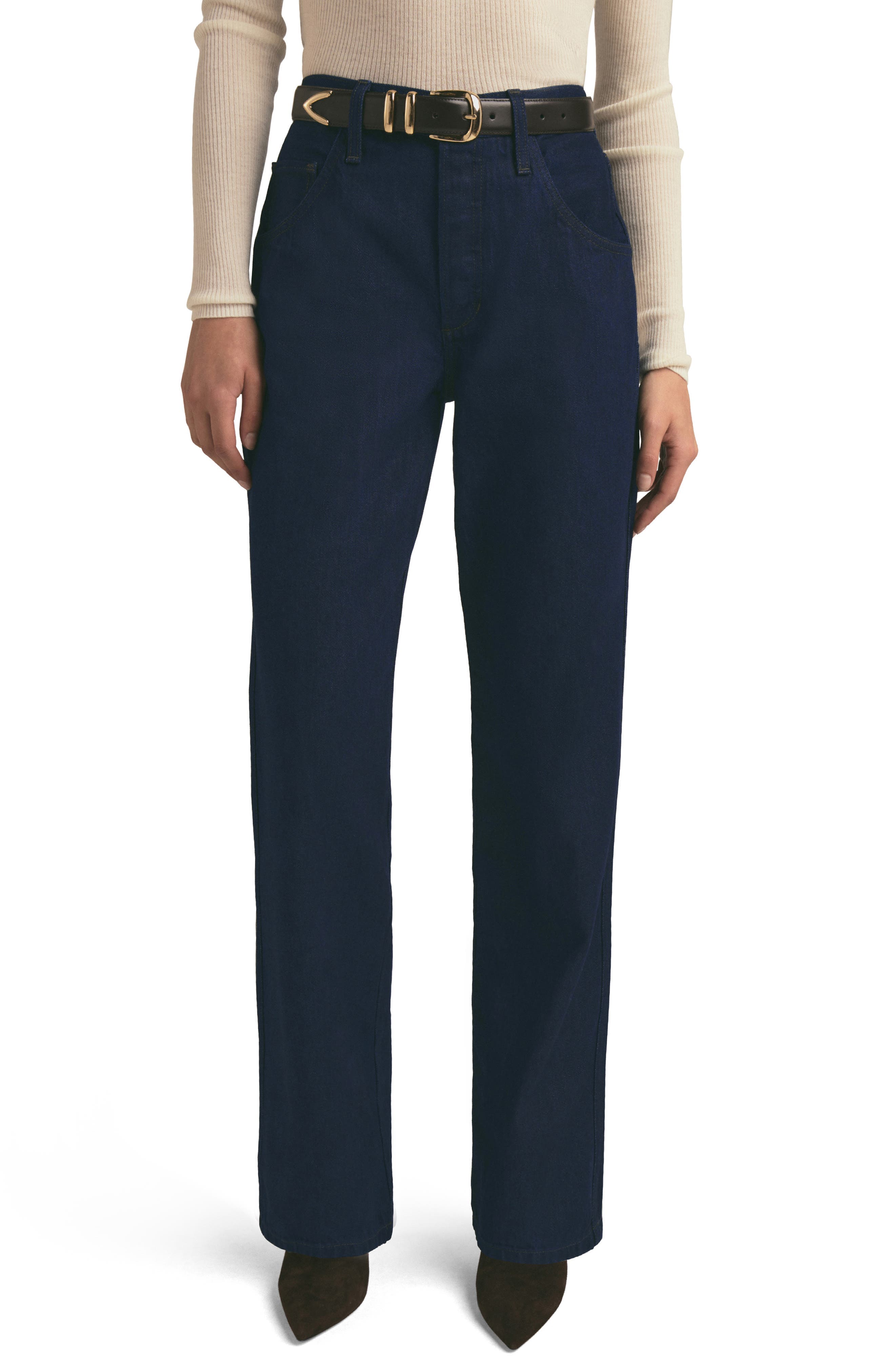 The Jennifer Super High Waist Straight Leg Jeans - image 1