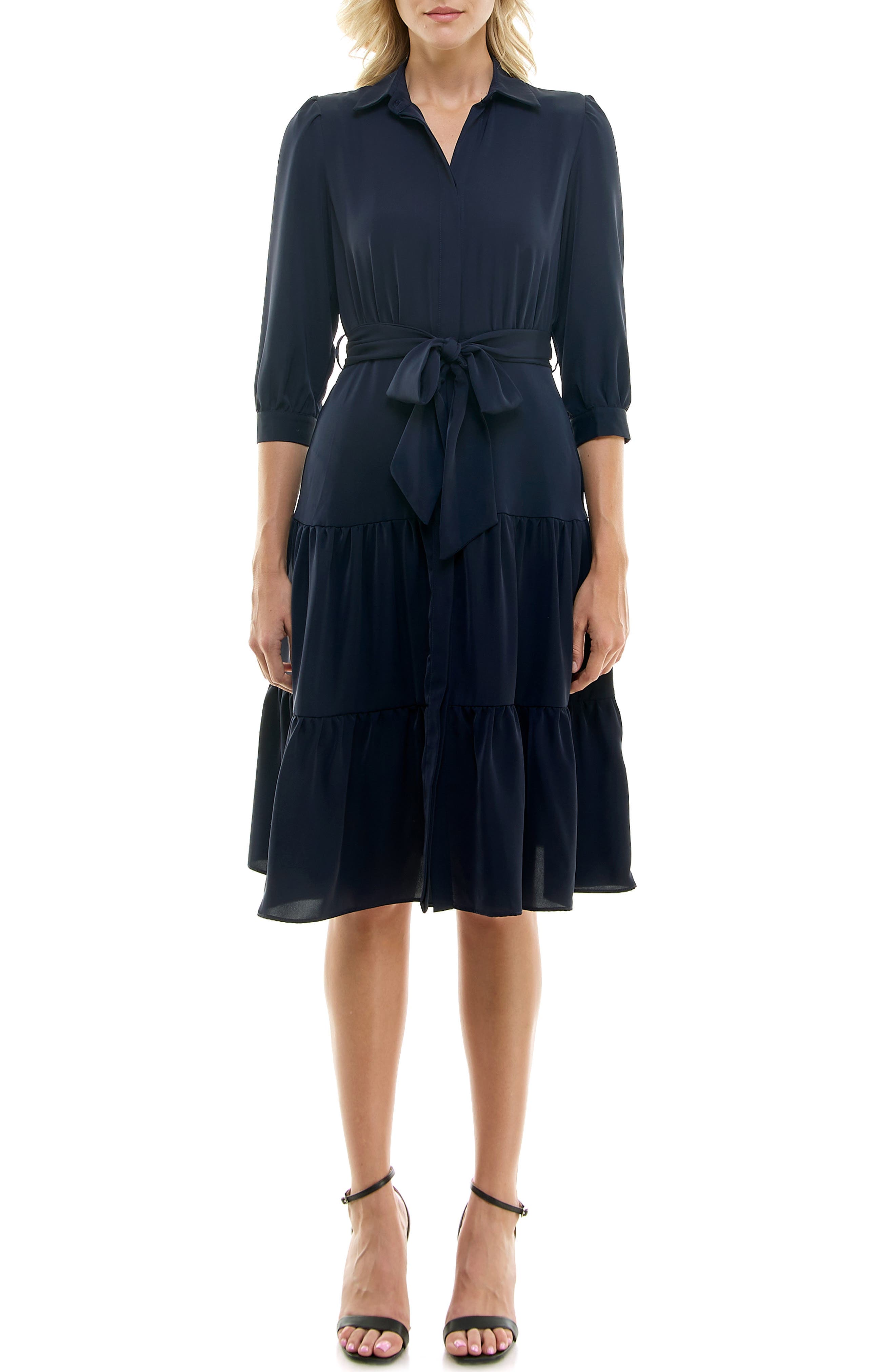 Tiered Ruffle Midi Dress - image 1