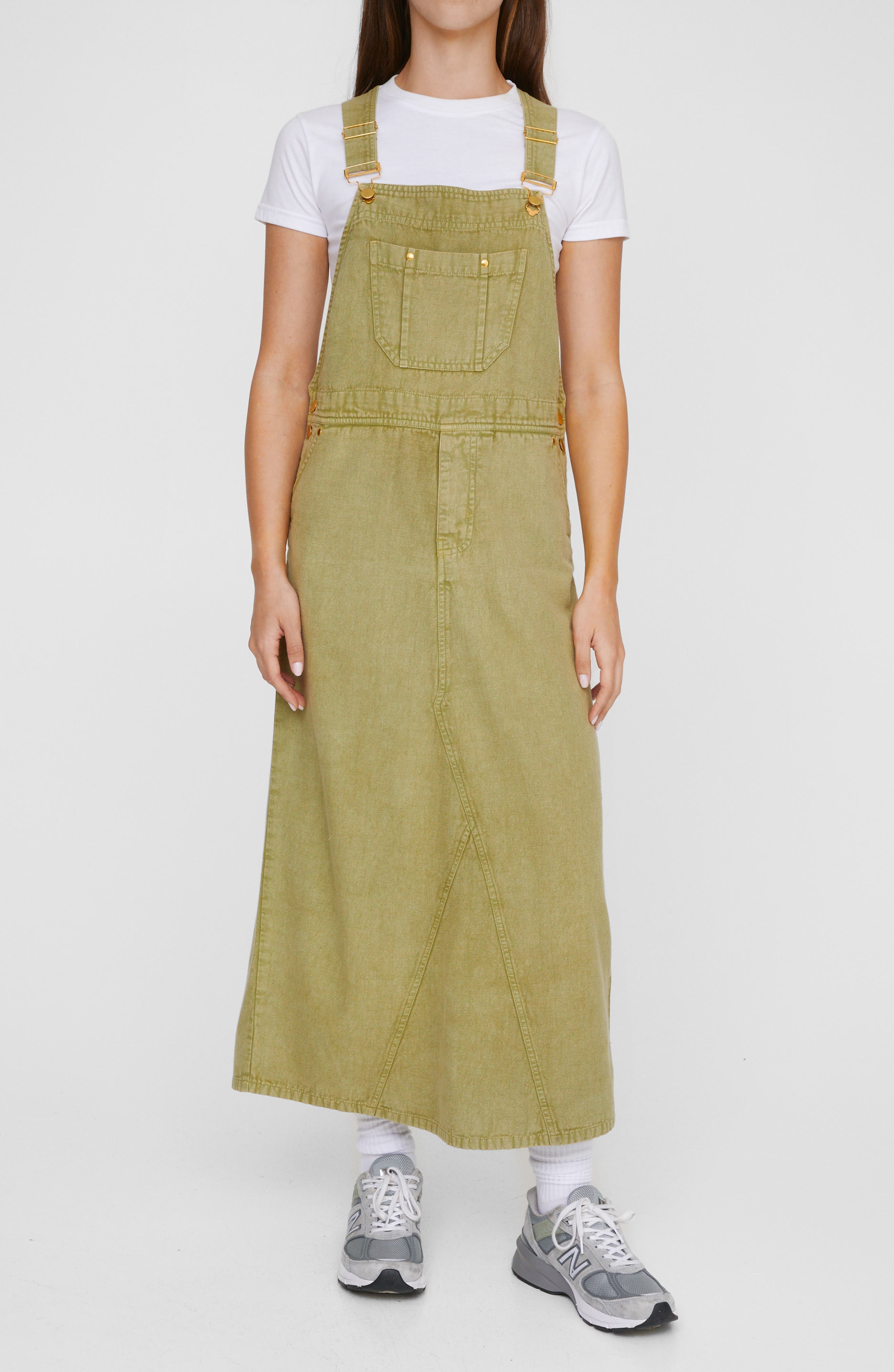 Denim Overall Maxi Dress - image 1