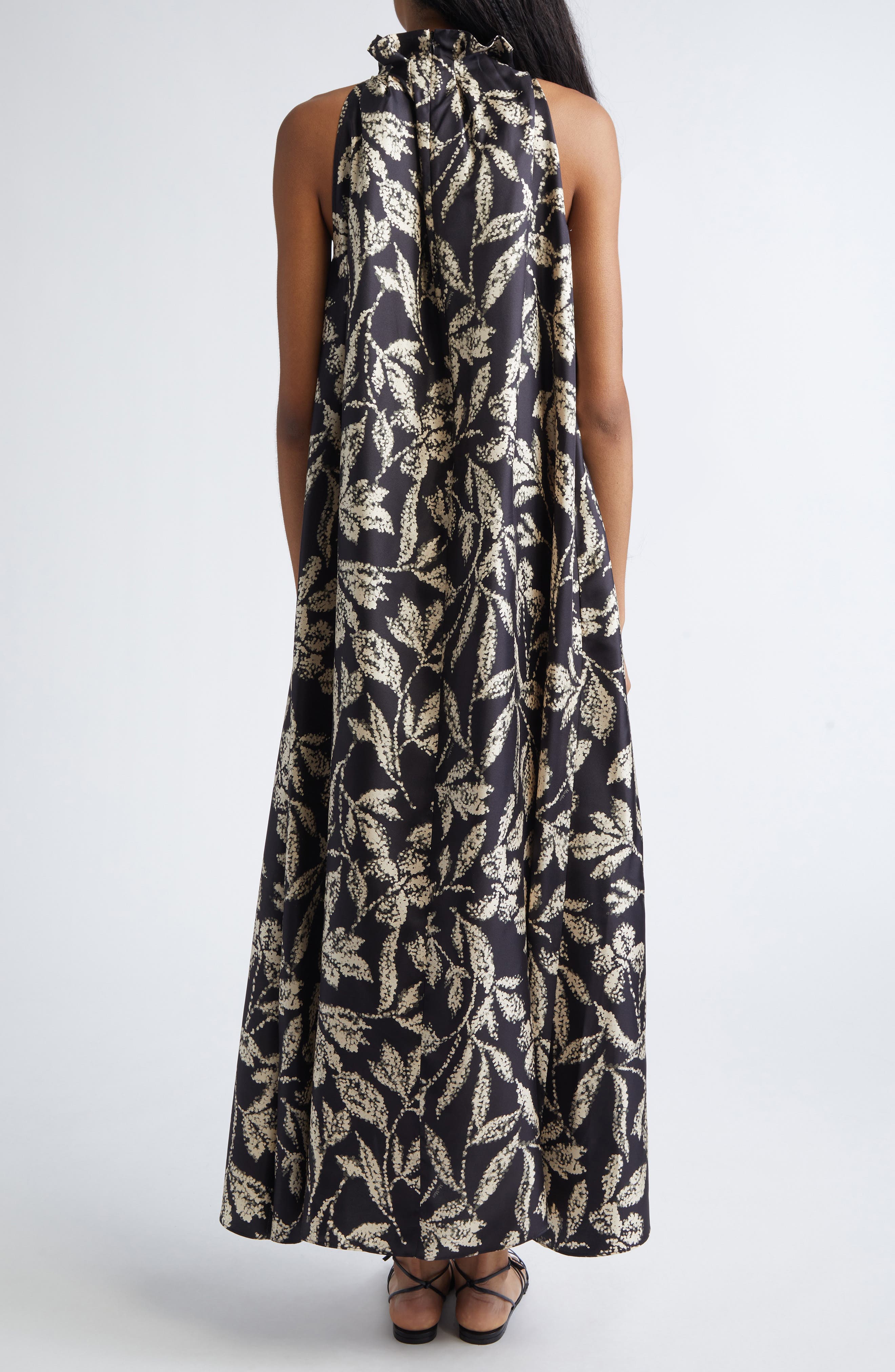 Print Silk Twill Maxi Dress - image 2
