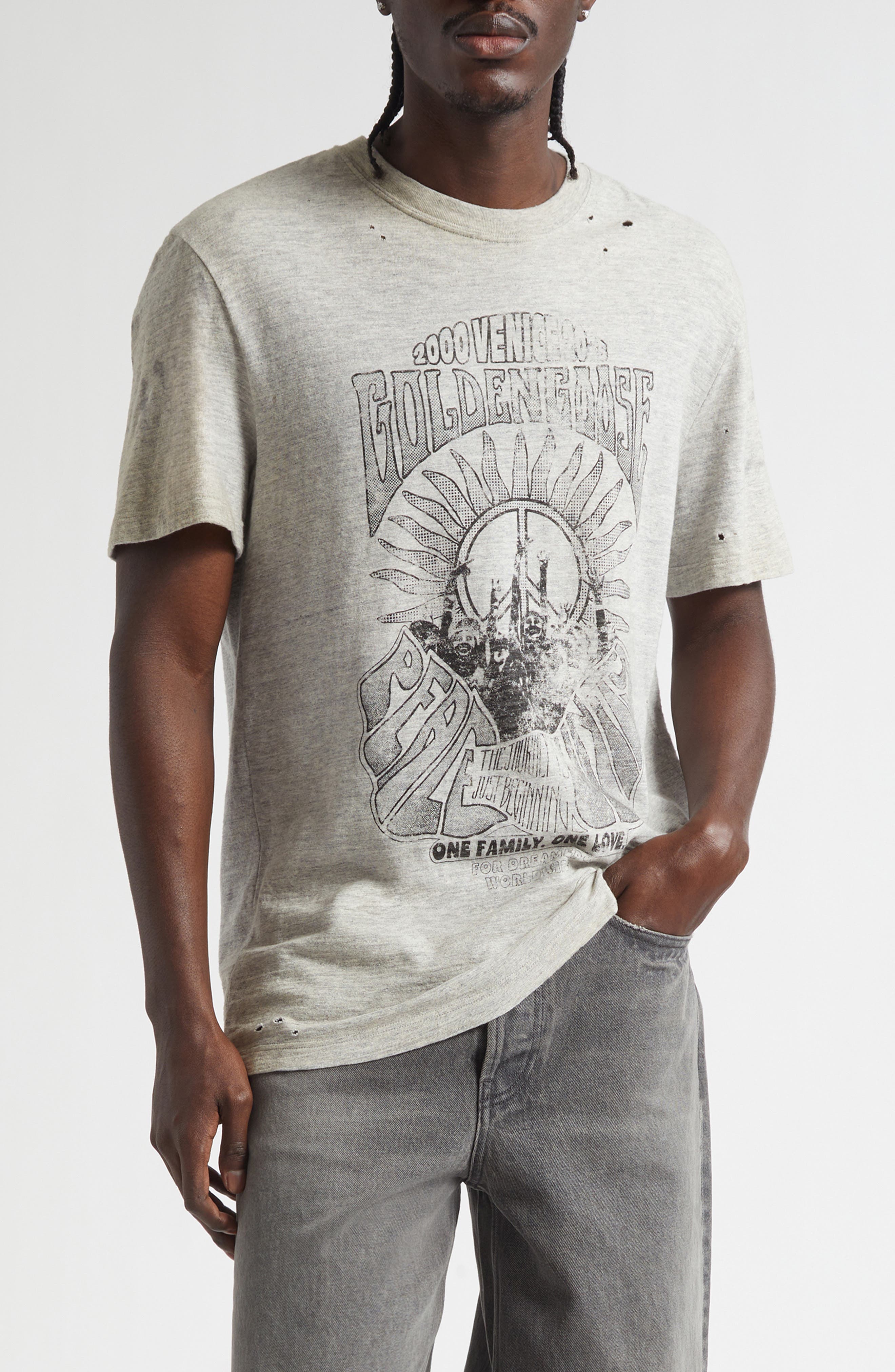 Journey Regular Fit Distressed Graphic T-Shirt - image 1