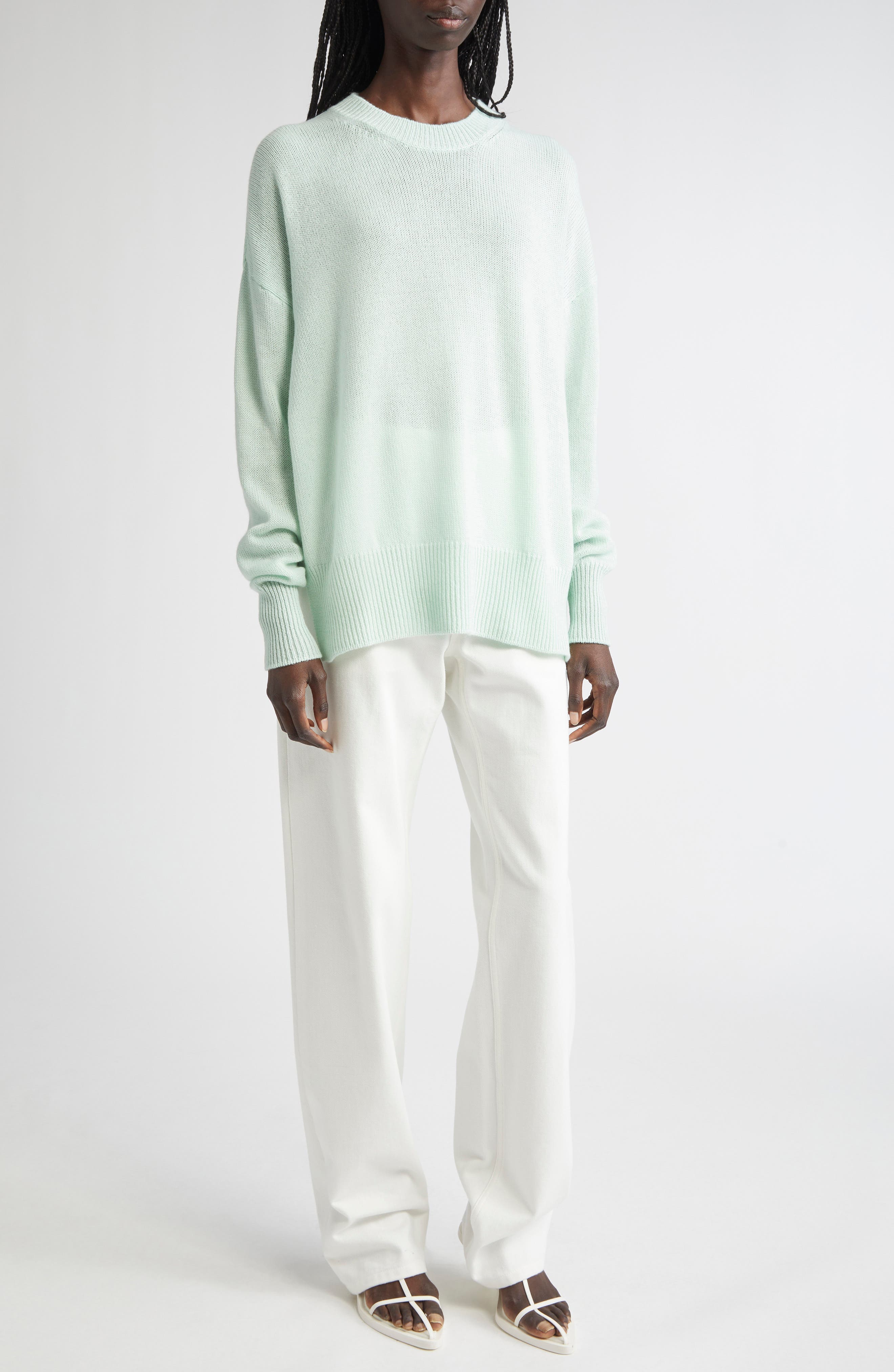 Slouchy Crewneck Cashmere Sweater - image 2