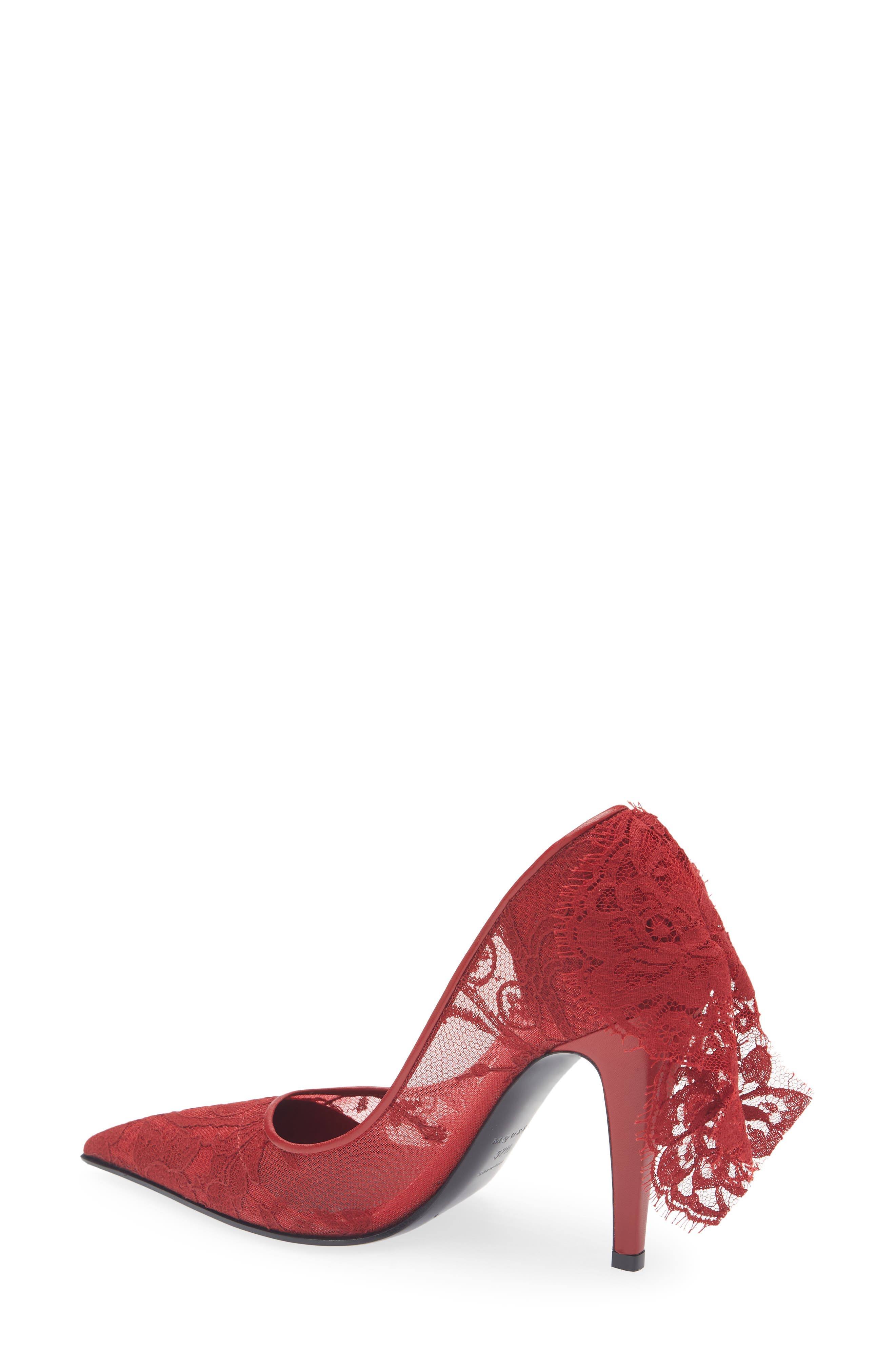 Drape Lace Pointed Toe Pump - image 4