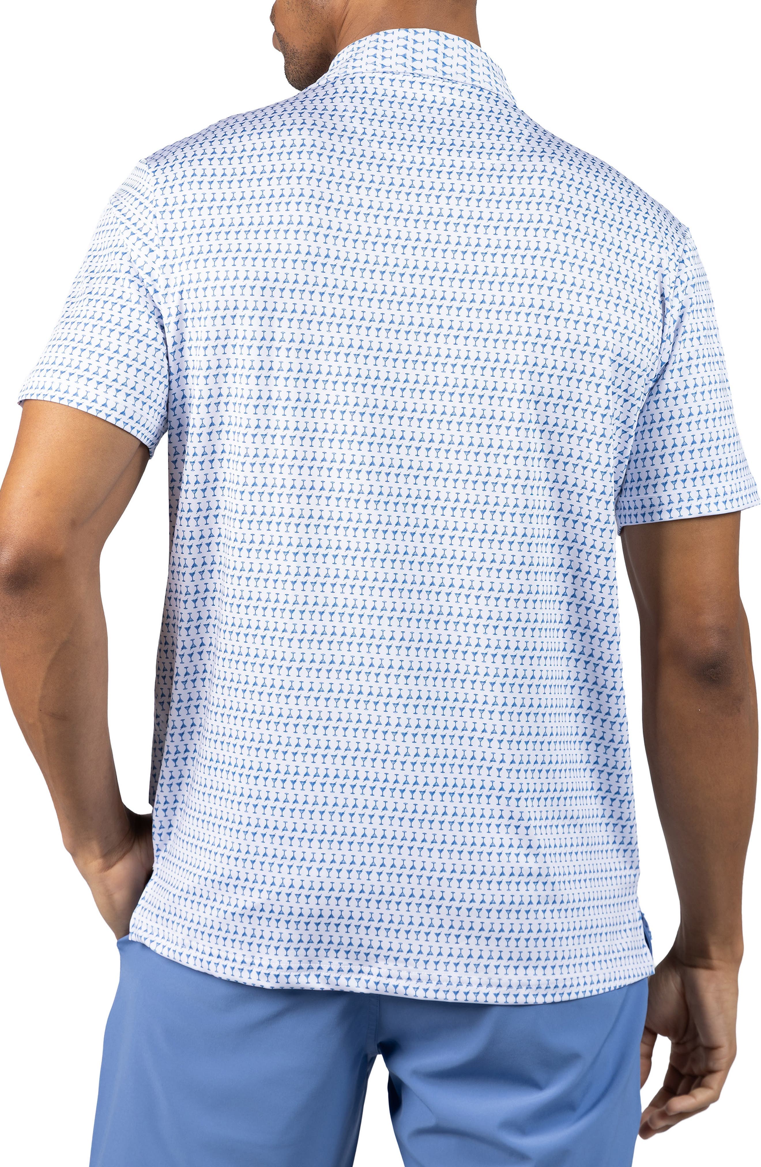 Martini Glass Print Performance Polo - image 2