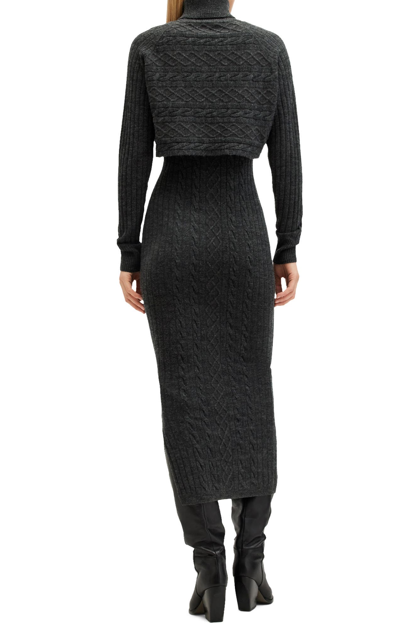 Muriel Cotton & Wool Blend Turtleneck Sweater & Dress Set - image 2