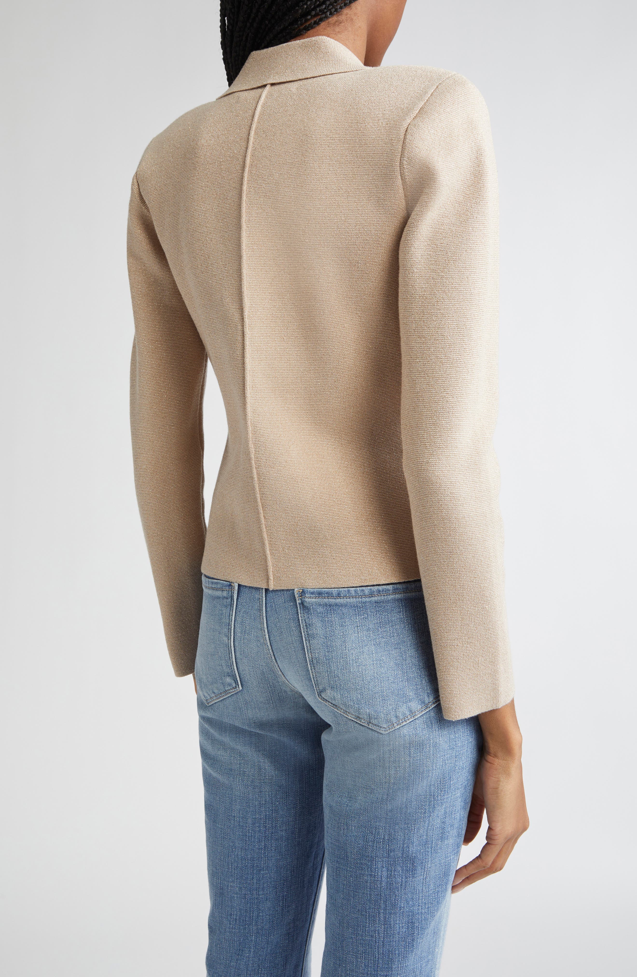 Sofia Metallic Knit Blazer - image 2