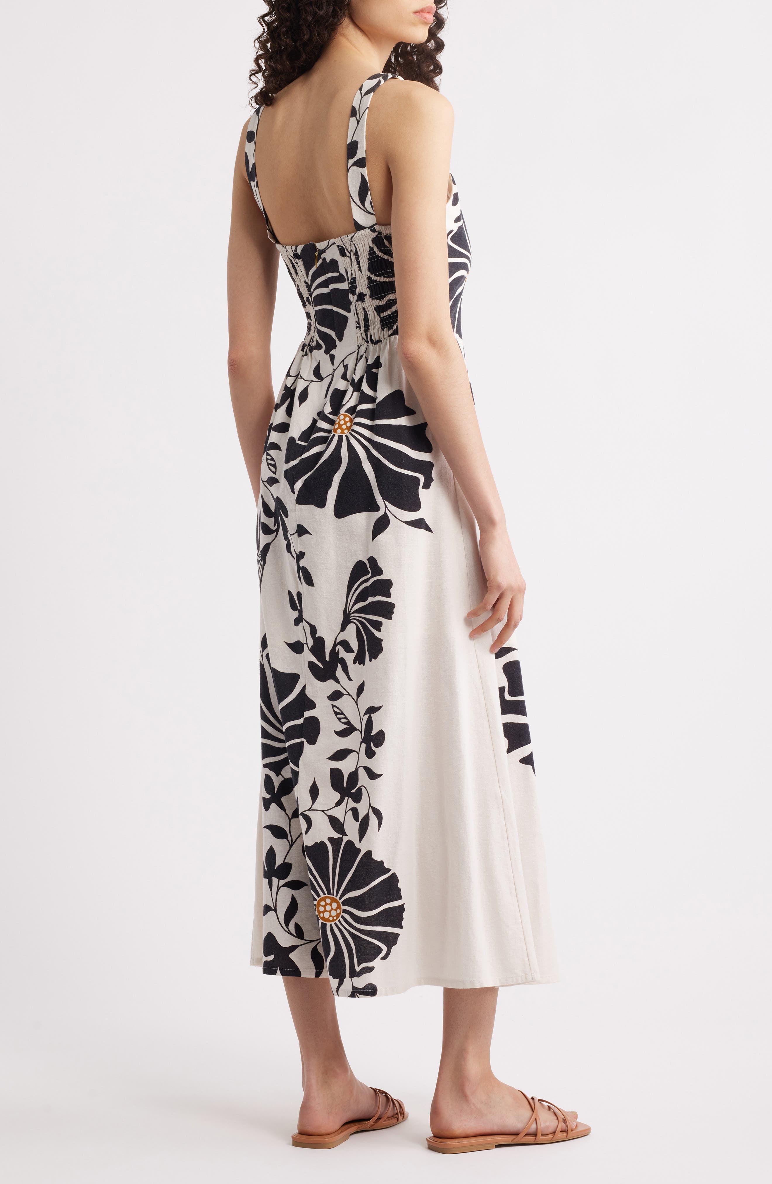 Rosalinda Floral Cotton & Linen Maxi Dress - image 2