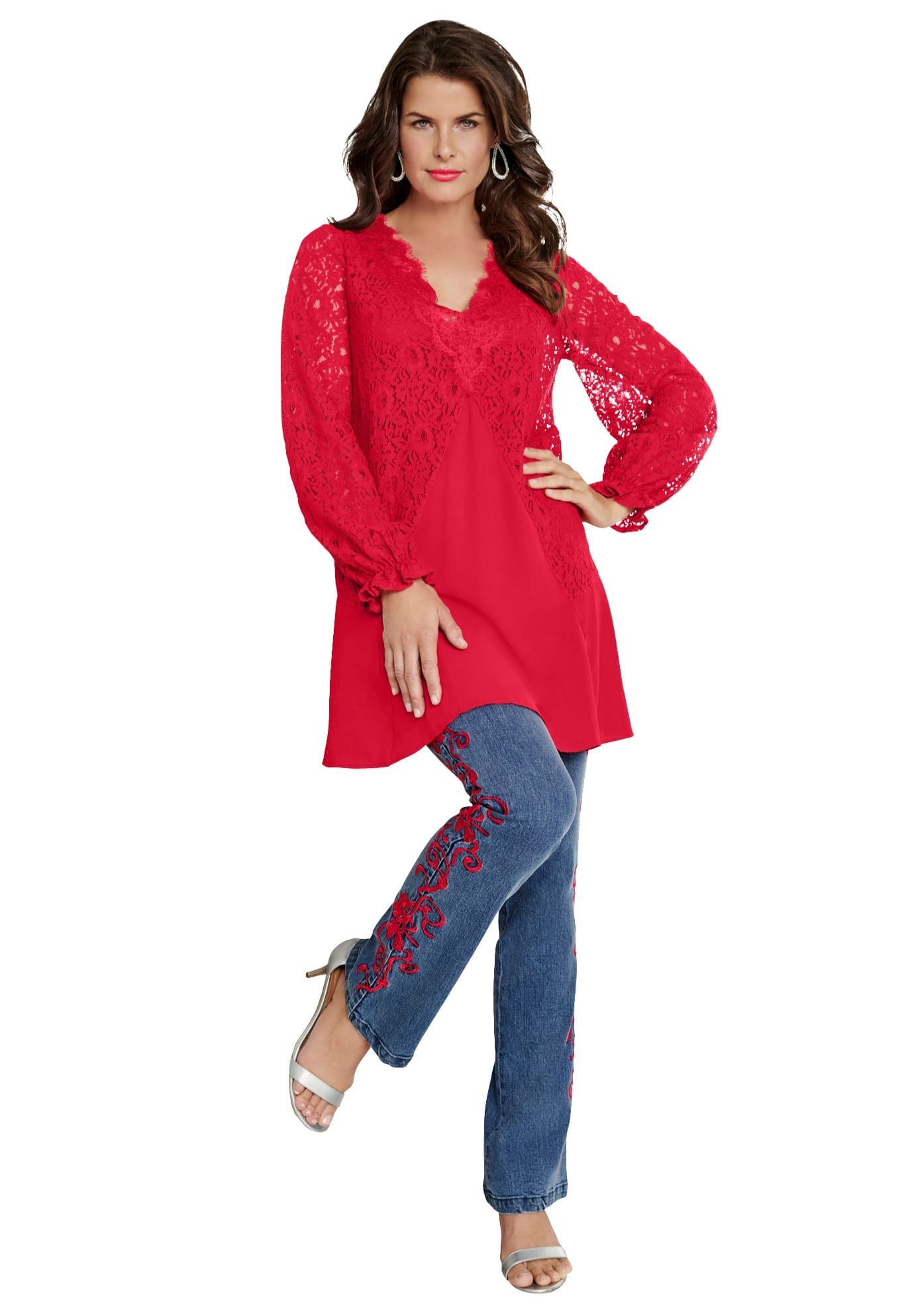 Lace & Georgette Swing Tunic - image 3