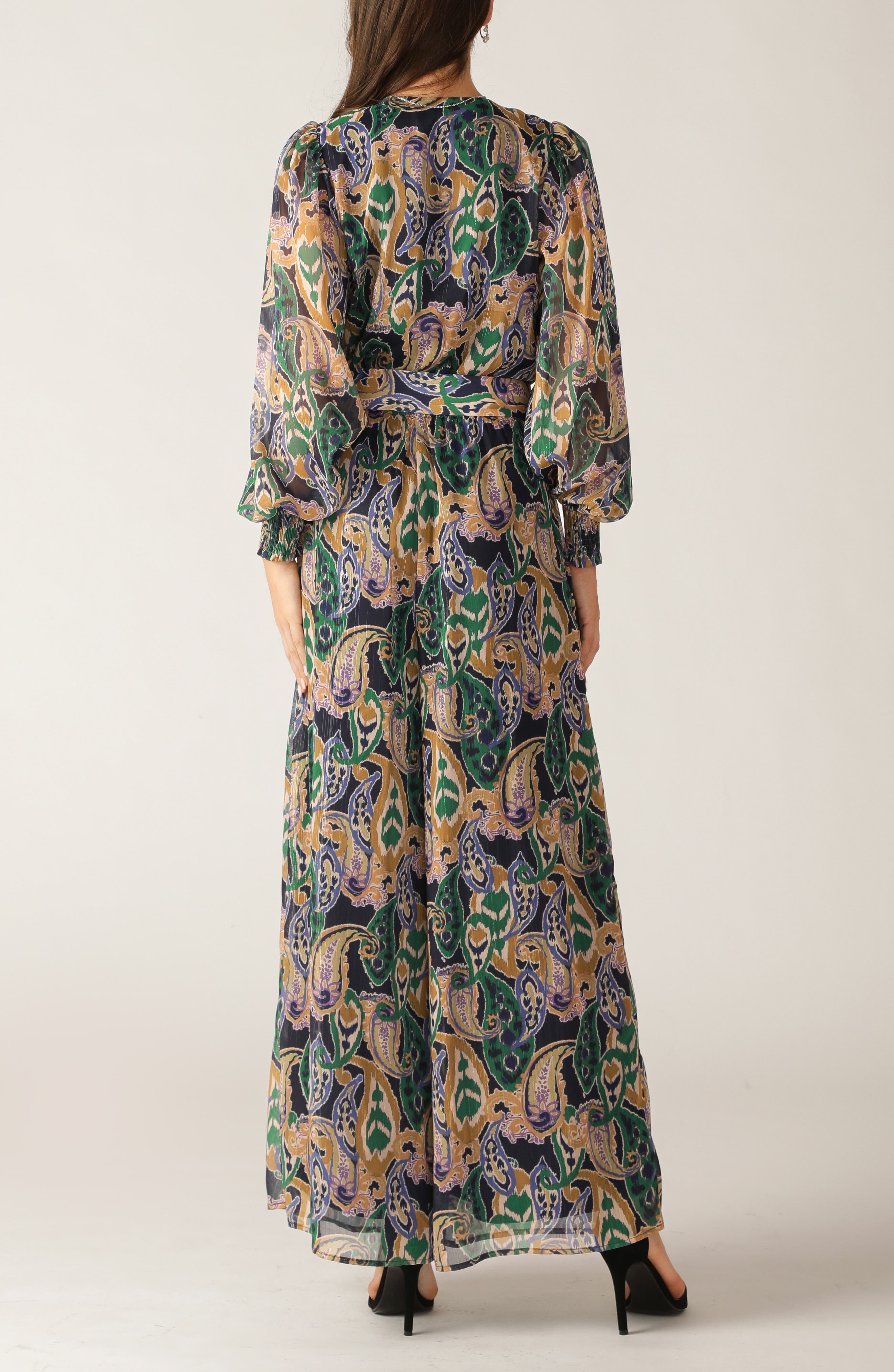Print Long Sleeve Jumpsuit - image 2