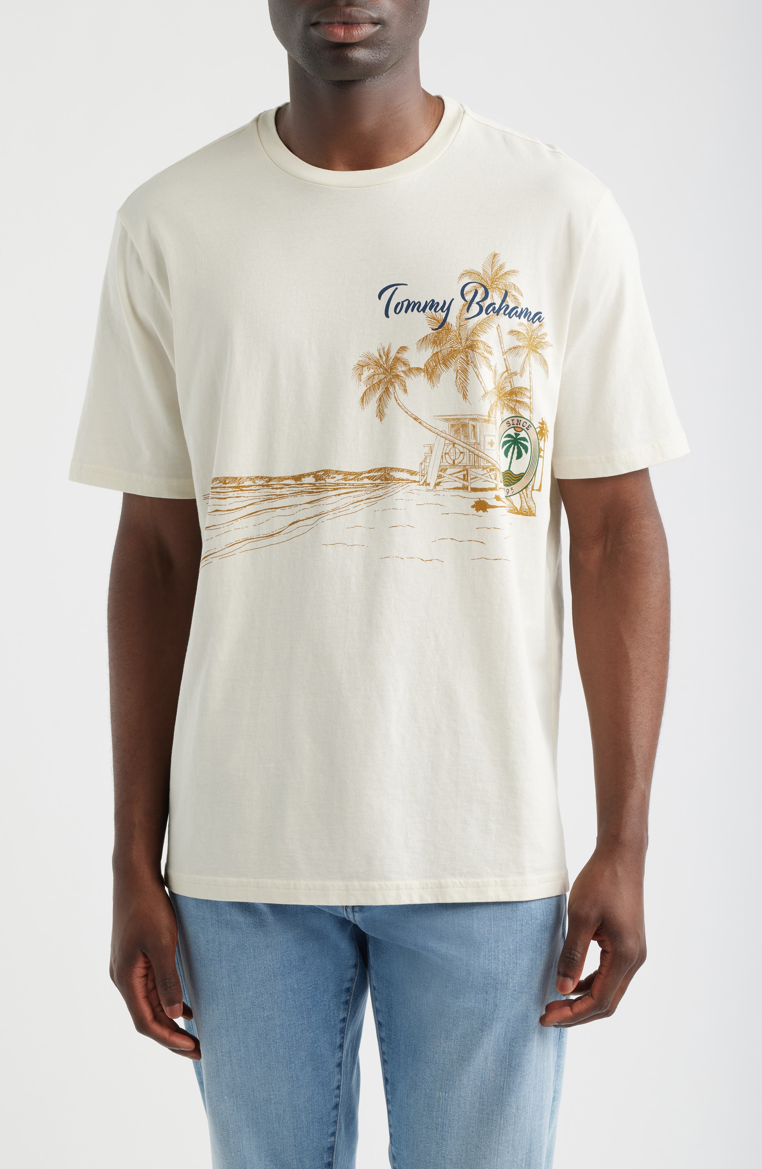 Golden Shores Cotton Graphic T-Shirt - image 1