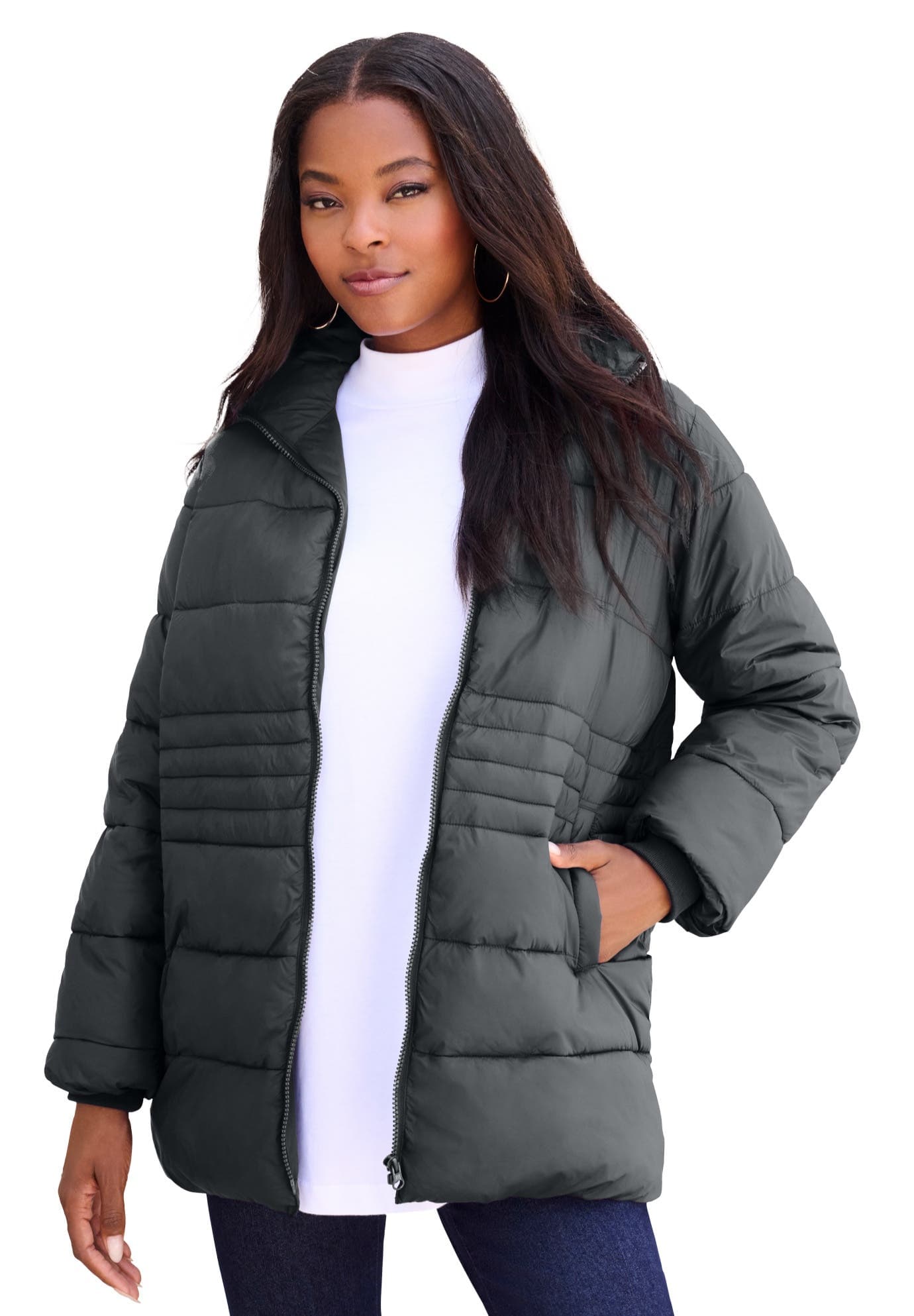 Plus Size Lightweight Quilted Jacket - image 1