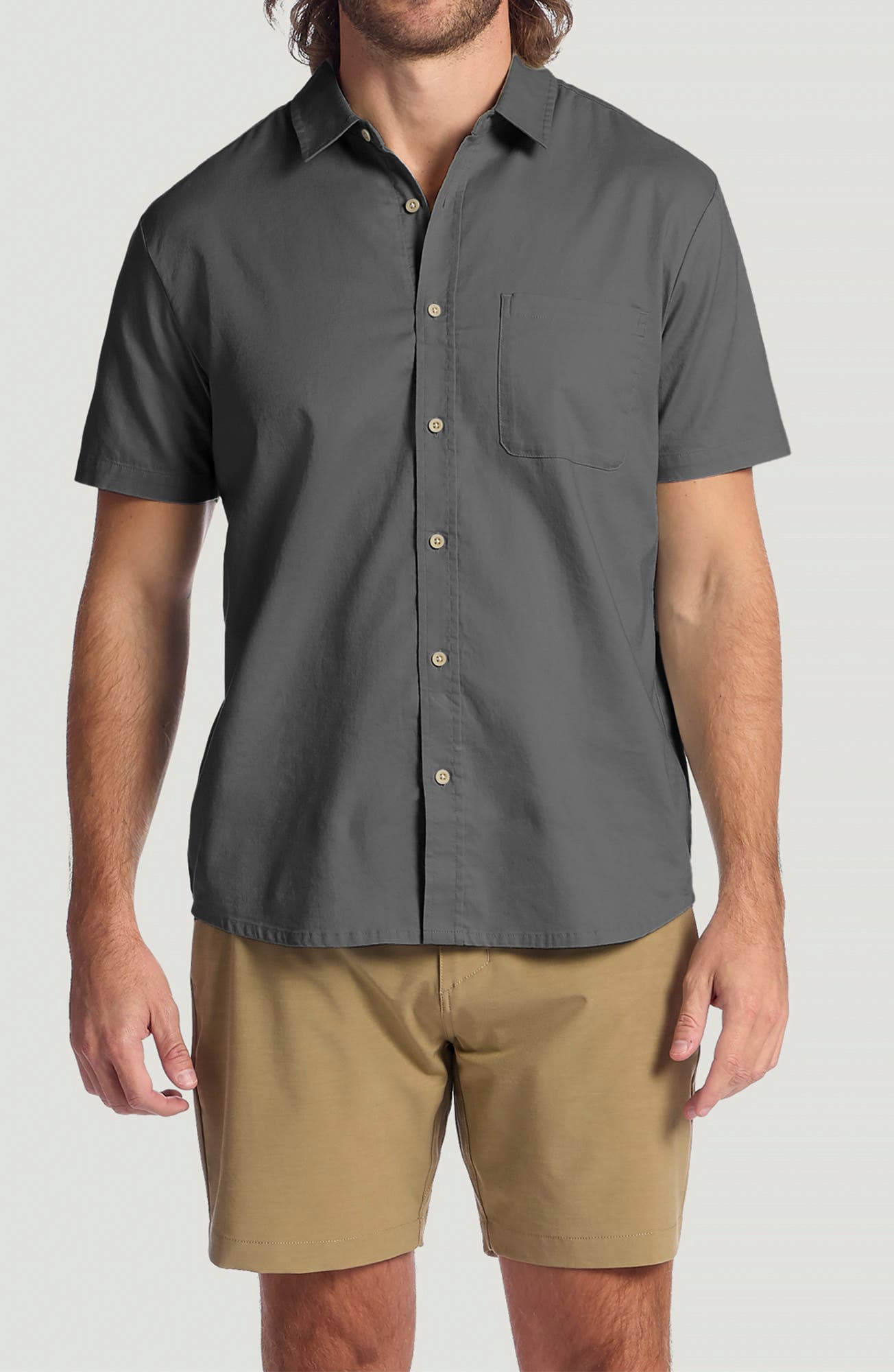 Harbor Short Sleeve Button-Up Shirt - image 1