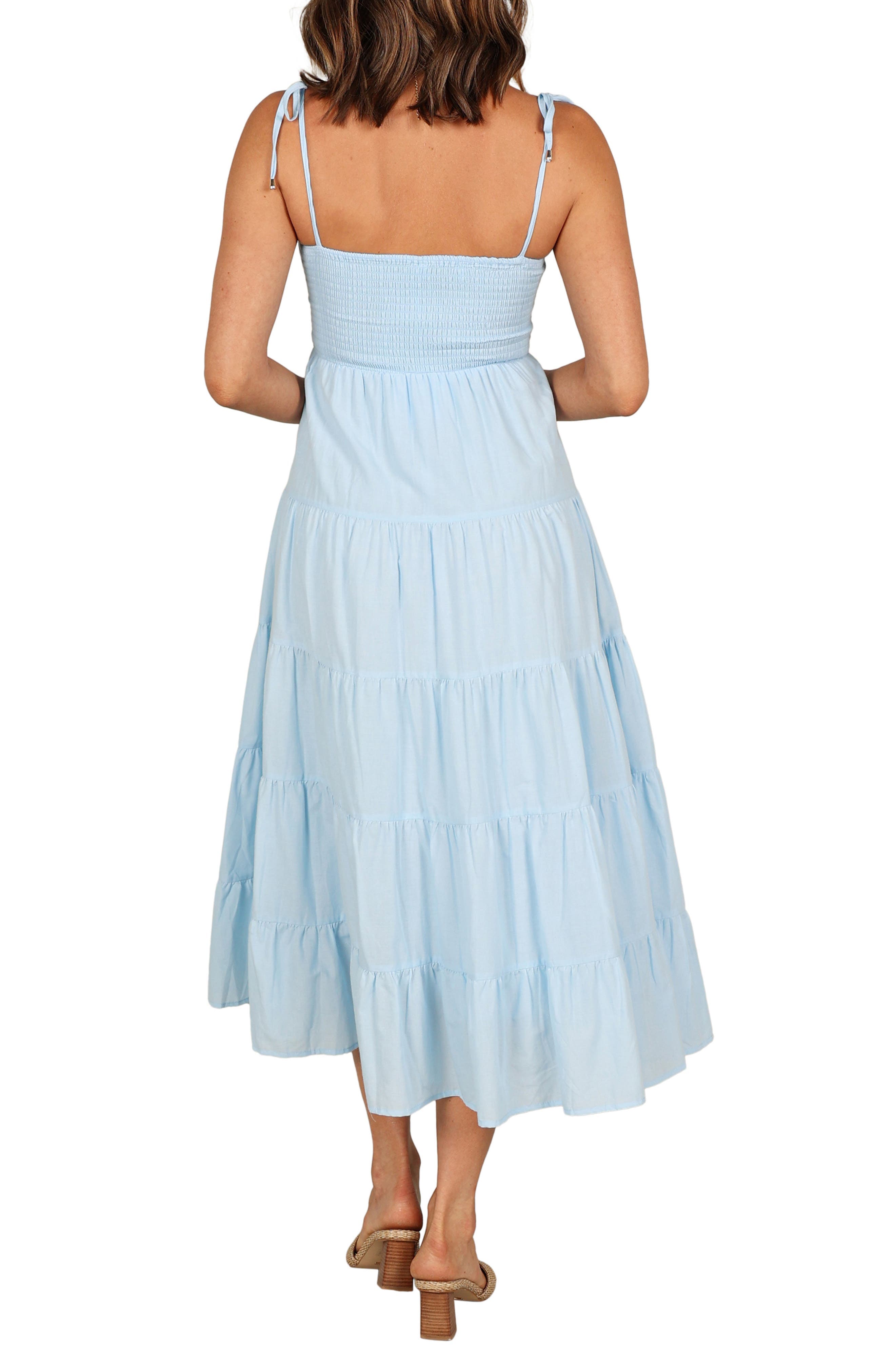 Carroll Smocked Midi Dress - image 2