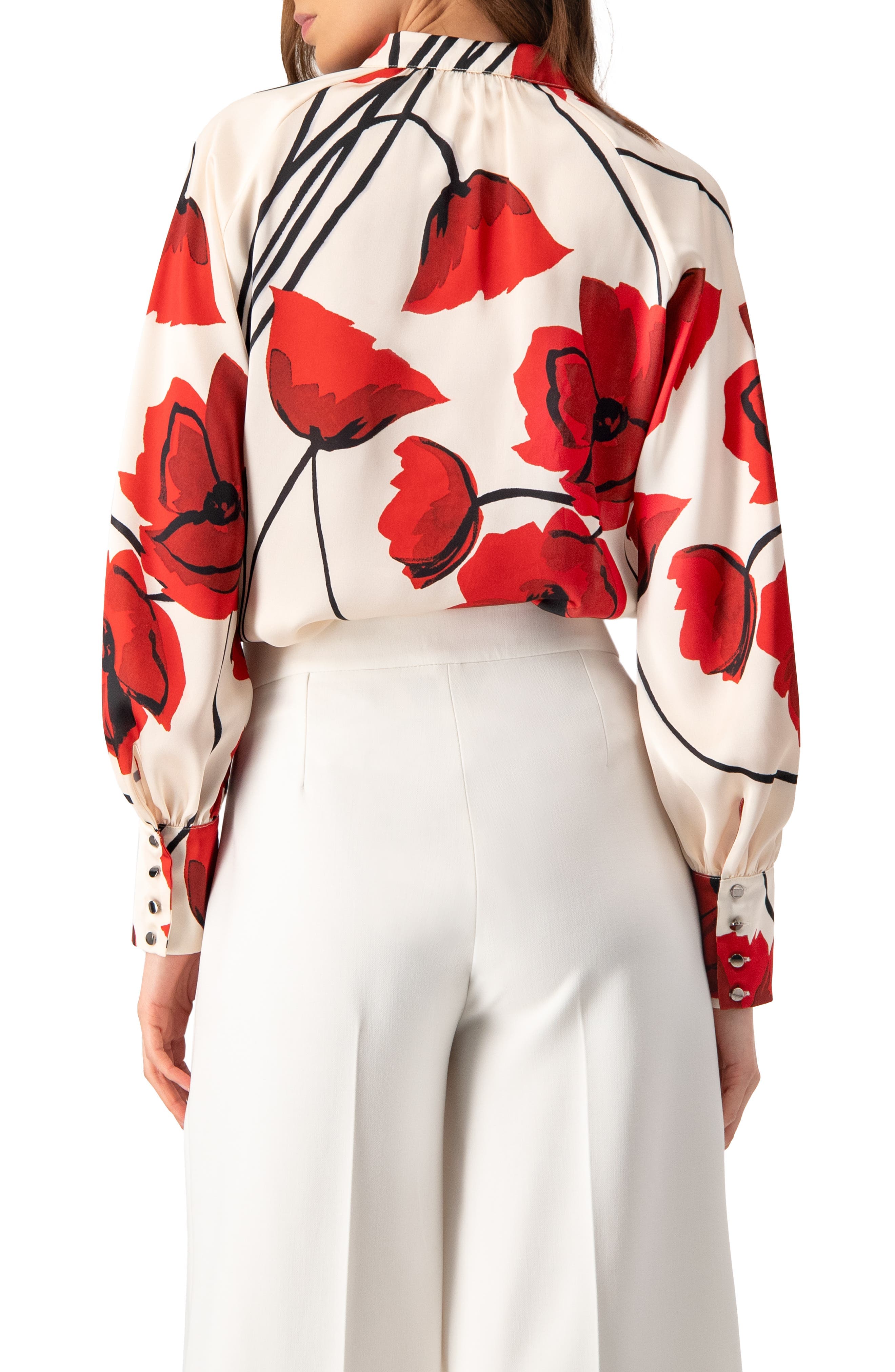 Floral Print Statement Blouse - image 2