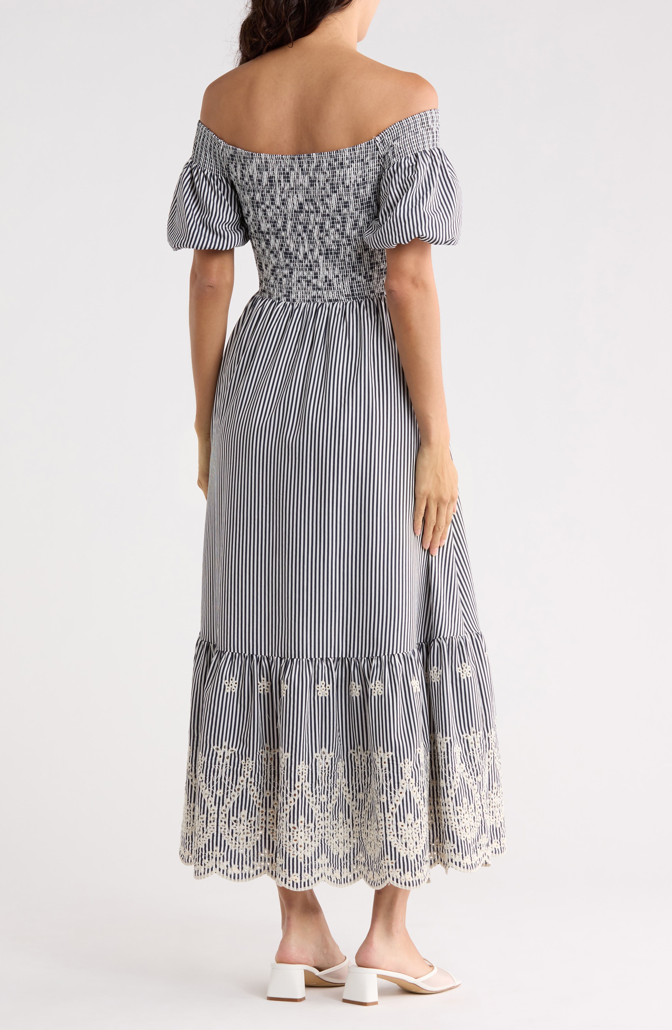 Striped Midi Dress - image 2