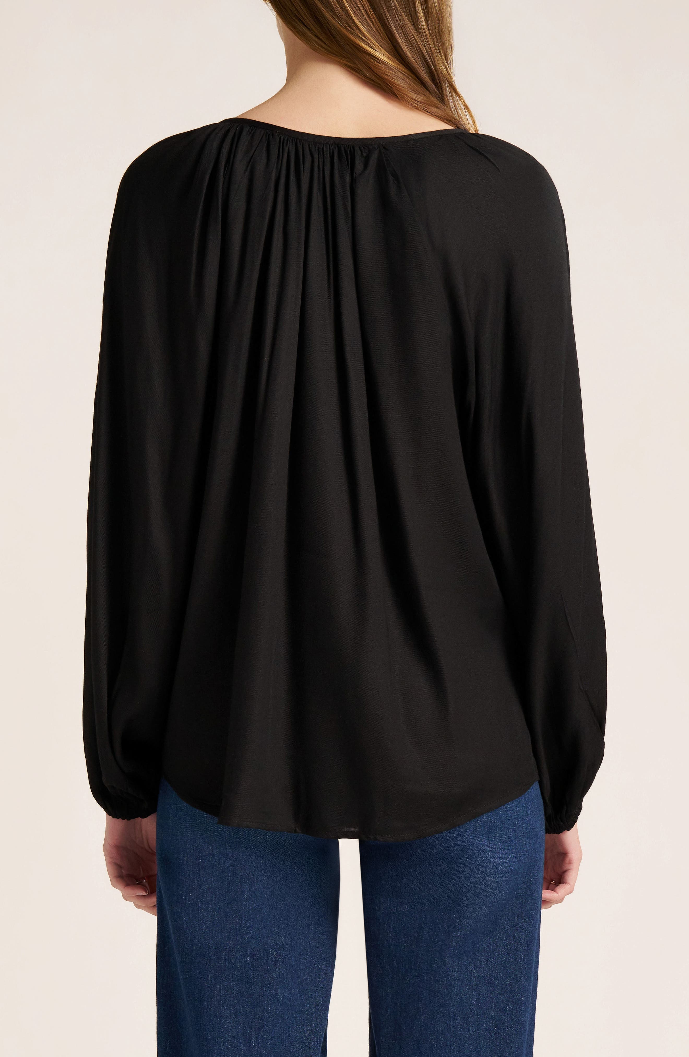 Tie Neck Raglan Sleeve Top - image 2