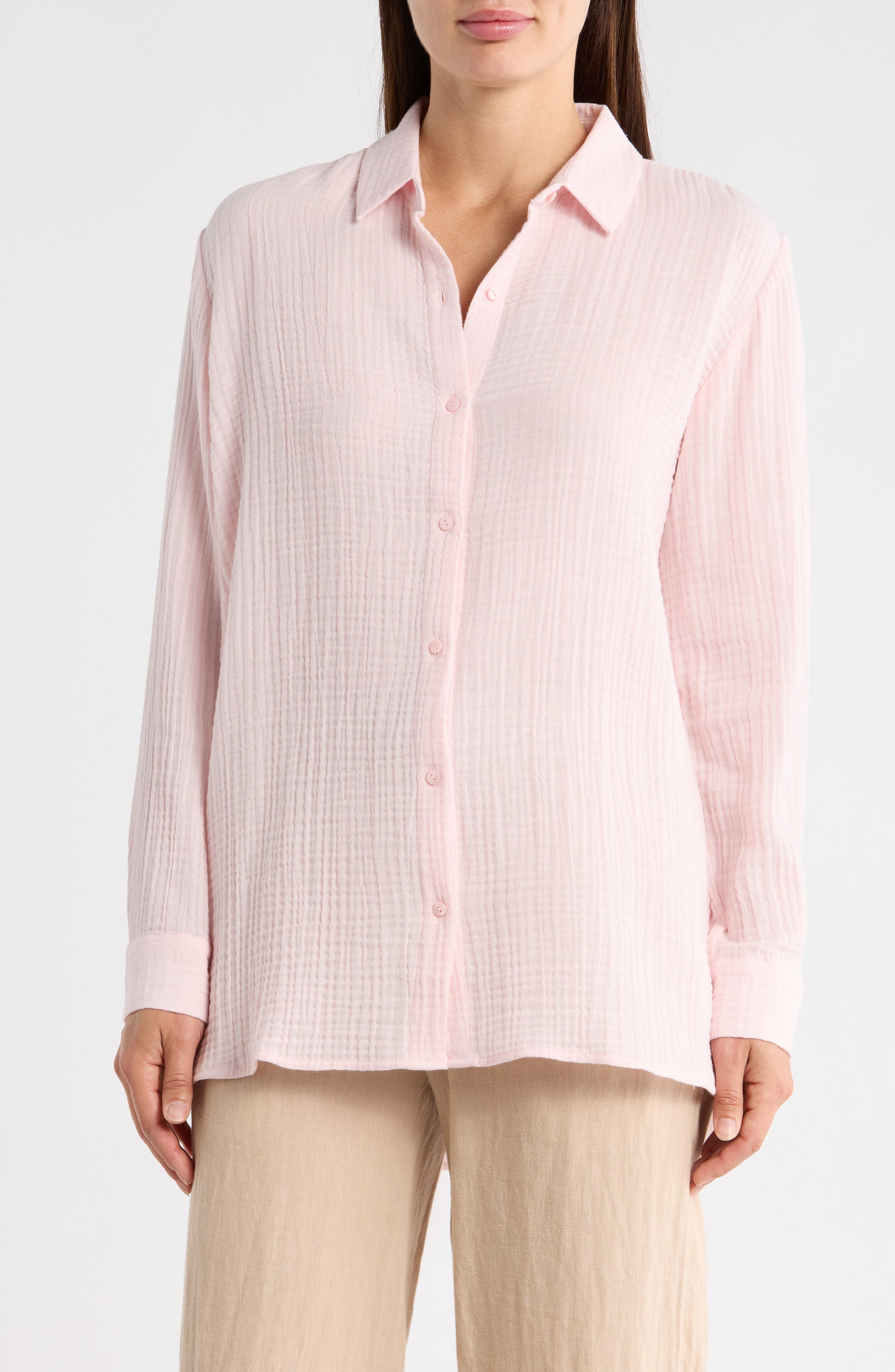 Easy Classic Organic Cotton Button-Up Shirt - image 3