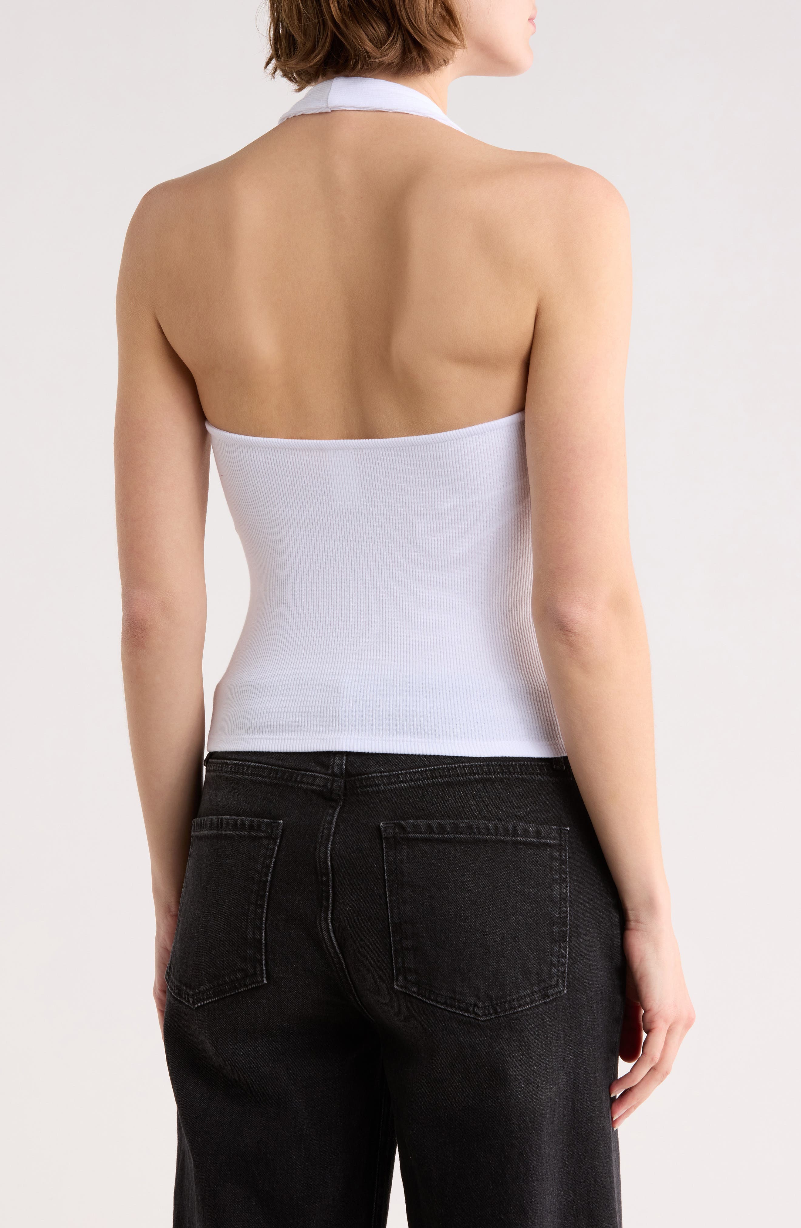 Rib Knit Halter Top - image 4