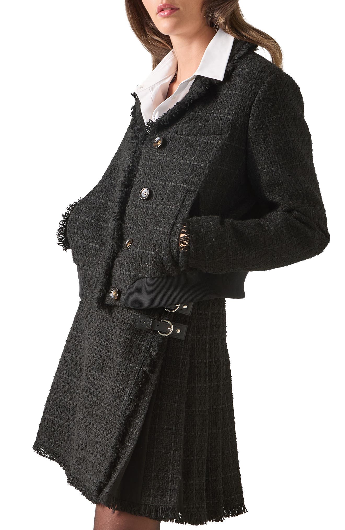 Pip Black Tweed Trim Bomber Jacket - image 2