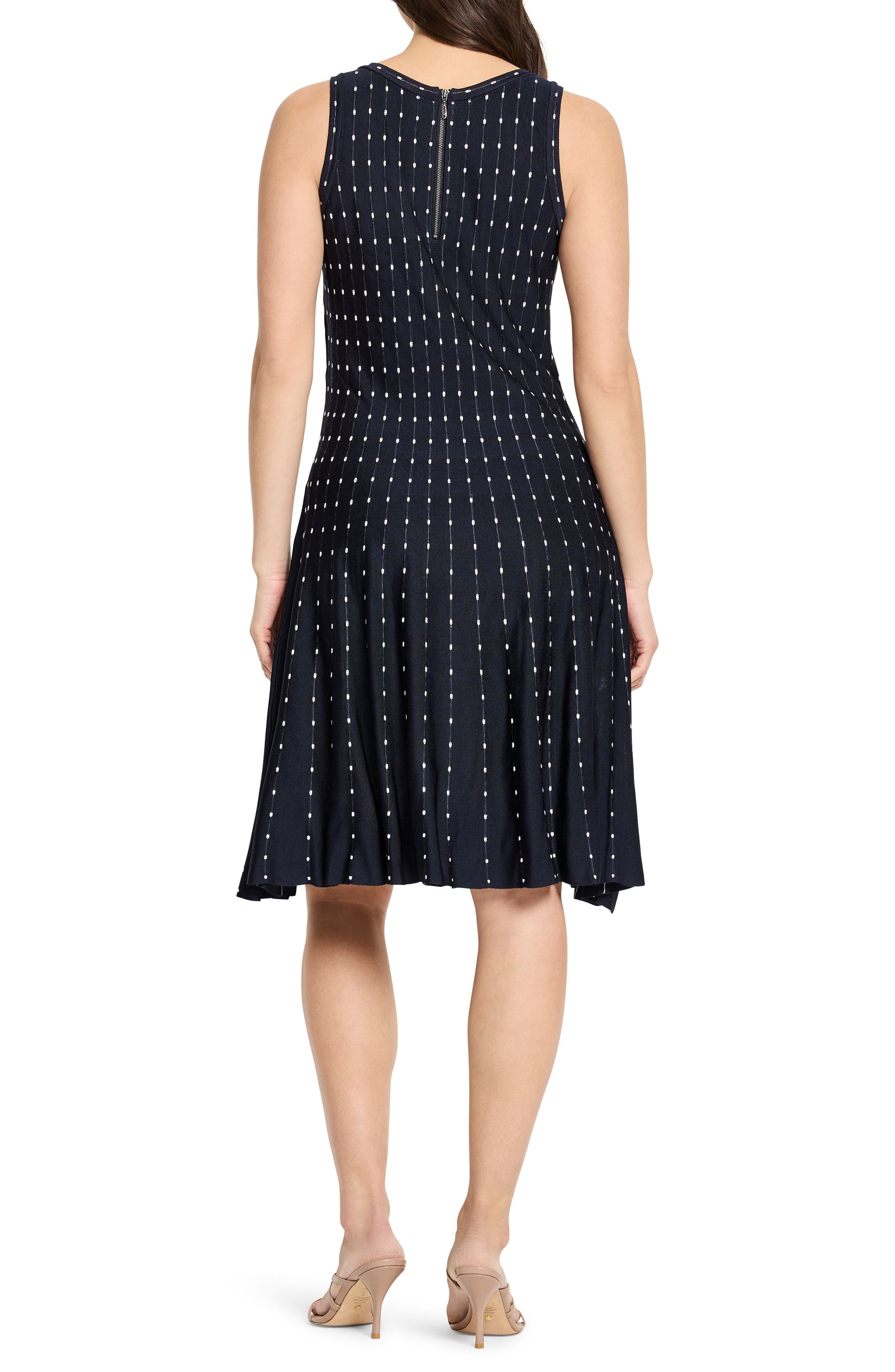 Falling Dot Flared Knit Dress - image 2