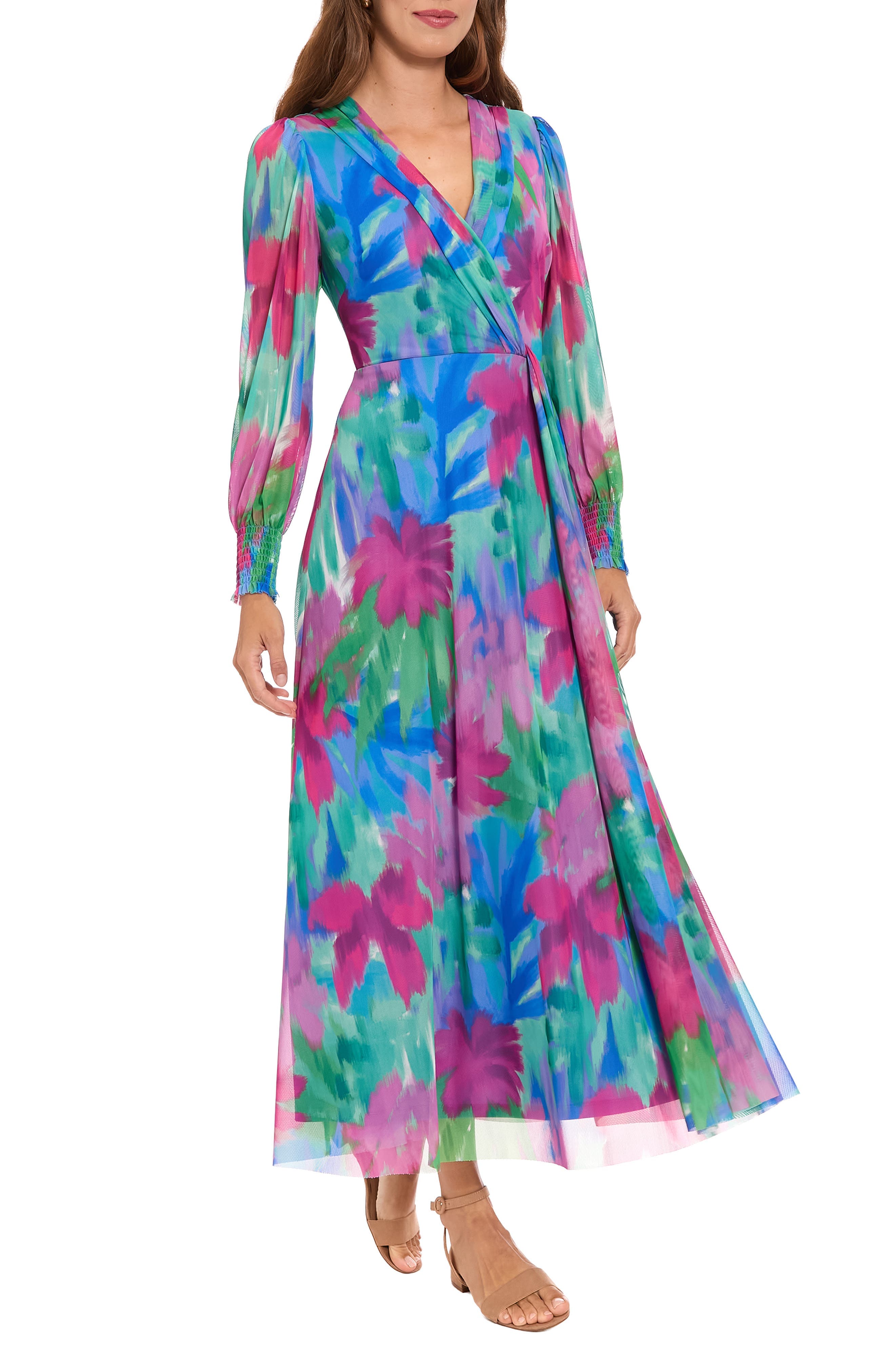 Long Sleeve Mesh Maxi Dress - image 3
