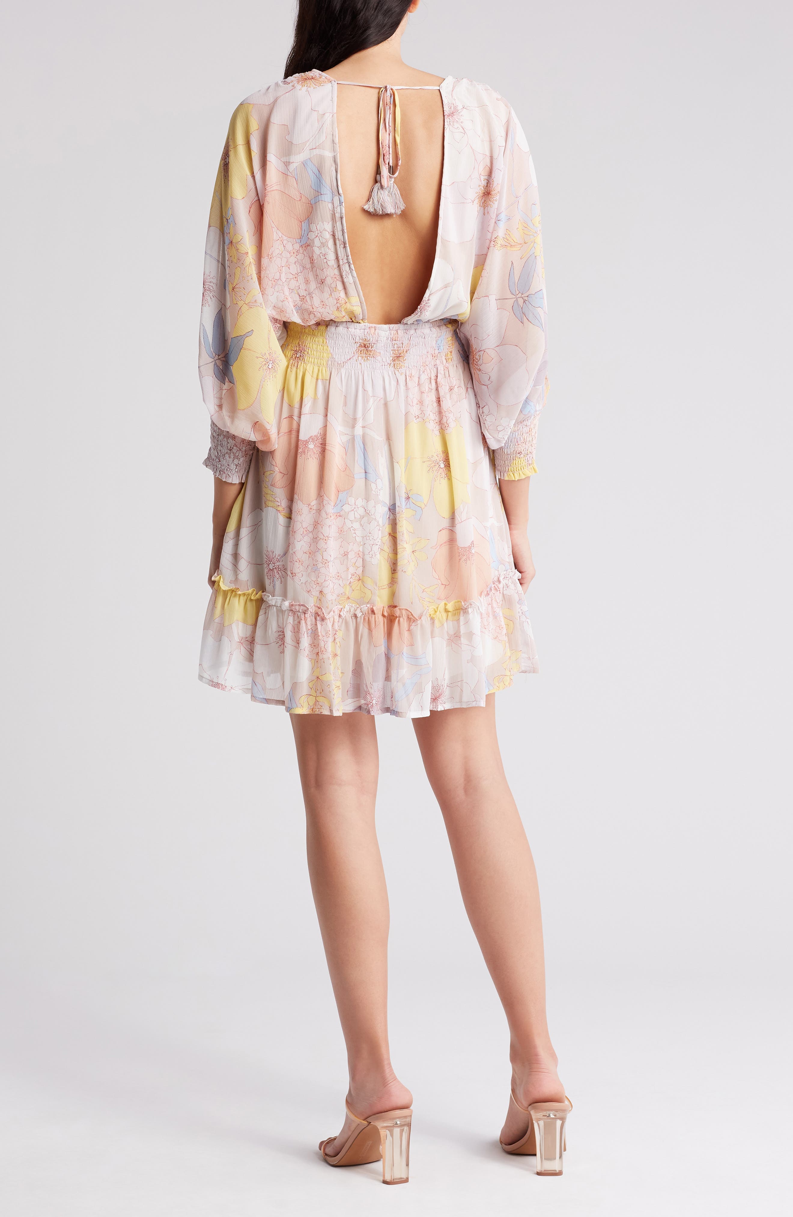 Open Back Long Sleeve Dress - image 2