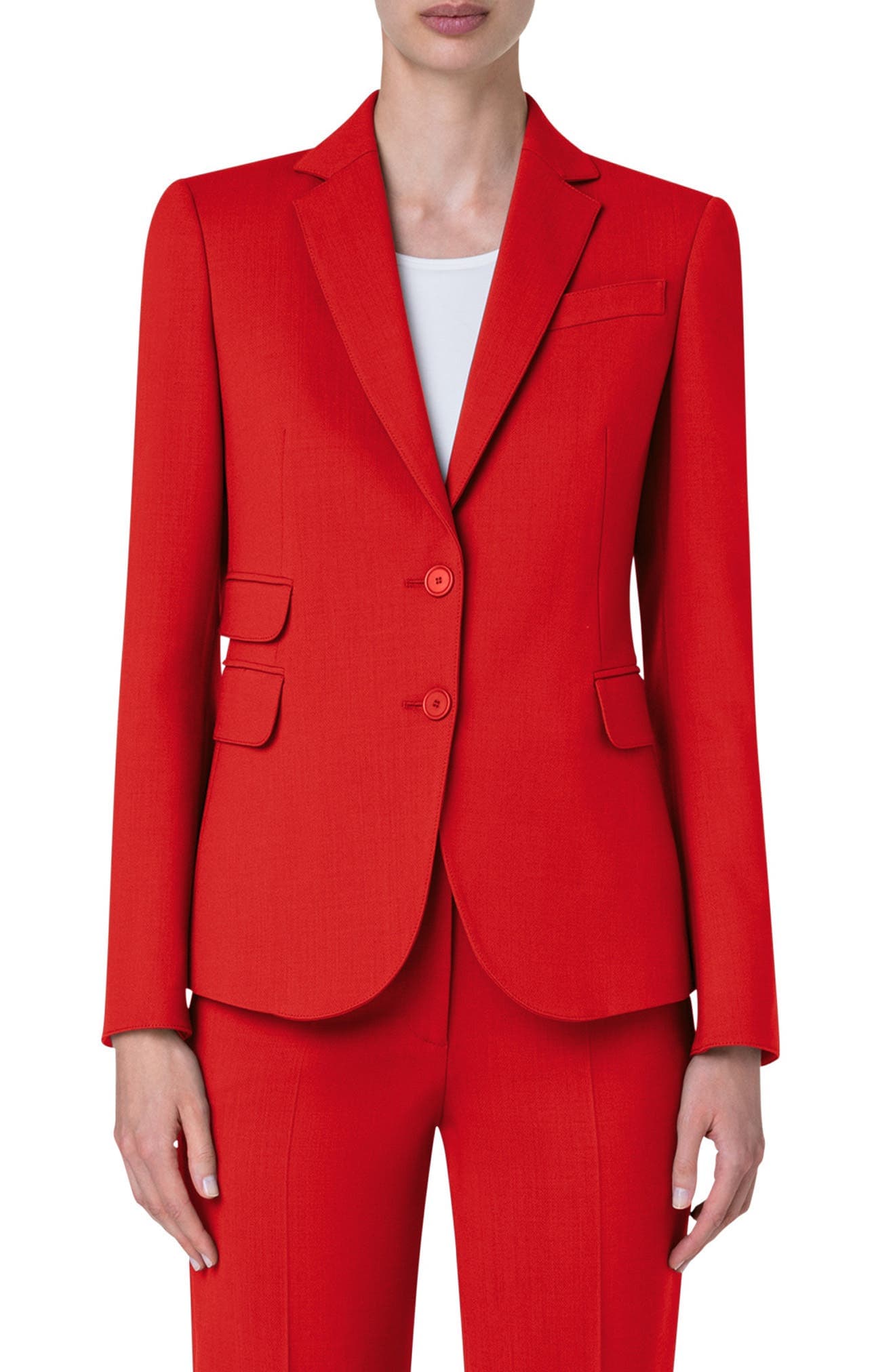 Cool Wool Stretch Crepe Blazer - image 1
