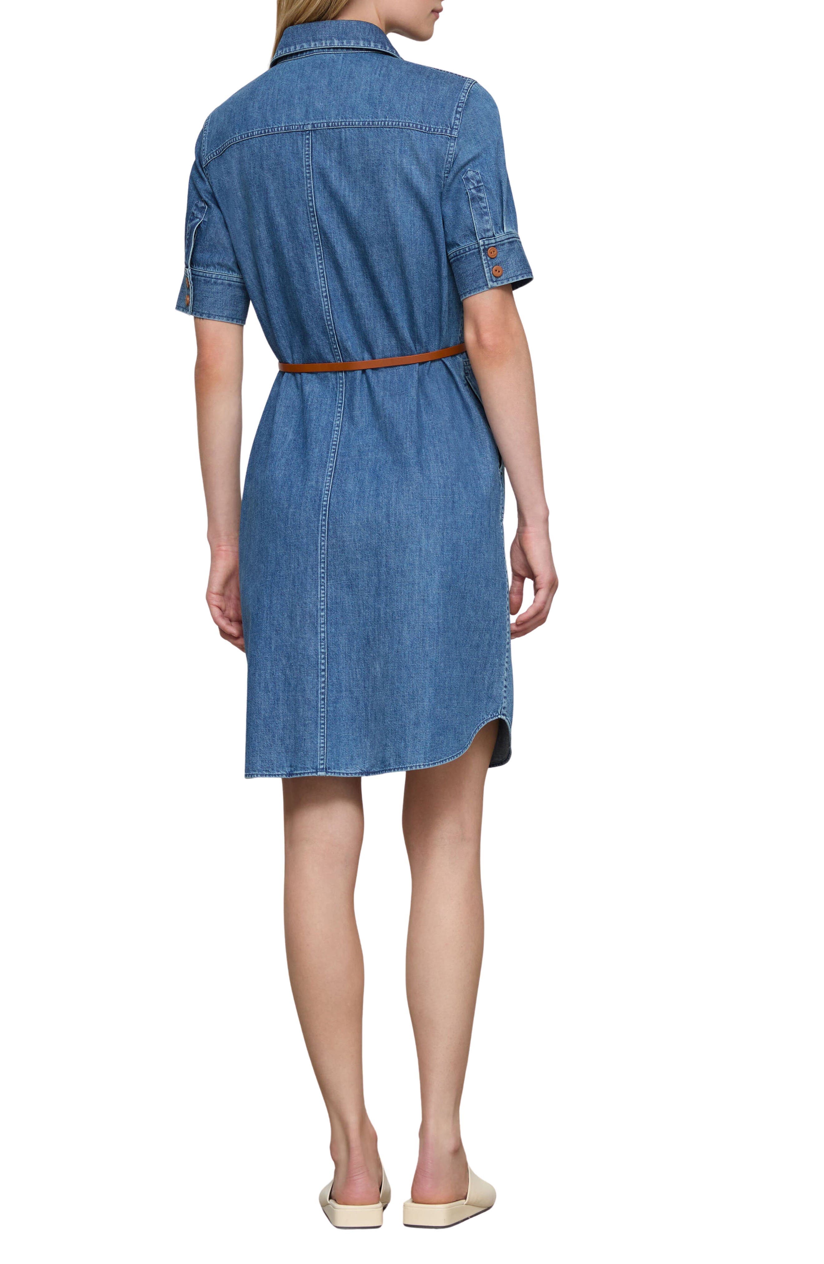 Belted Chambray Shirtdress - image 2
