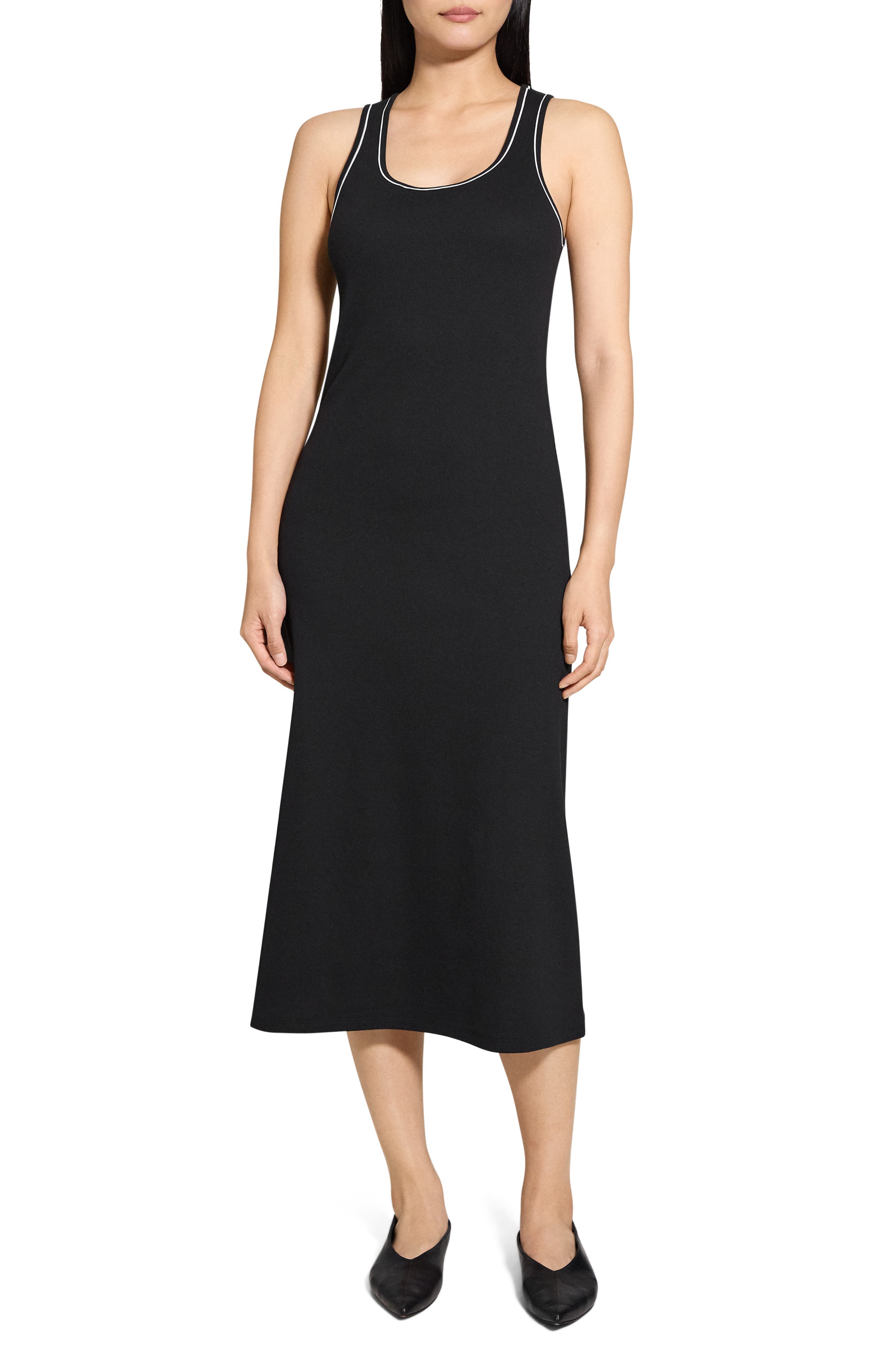 Contrast Tipped Rib Tank Dress - image 1