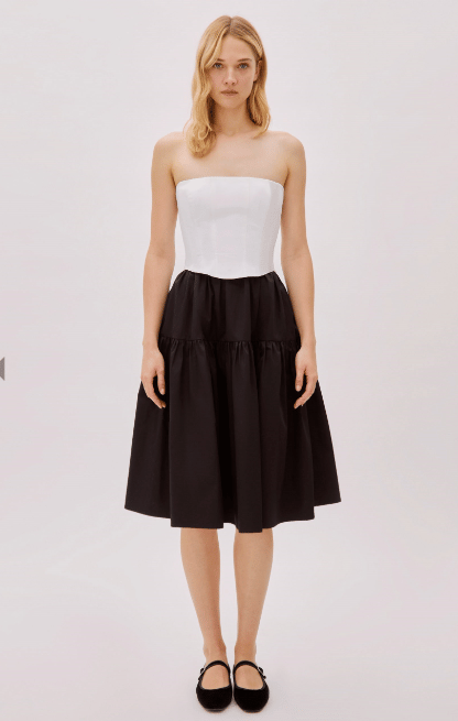Daria Cotton Strapless Dress - image 1