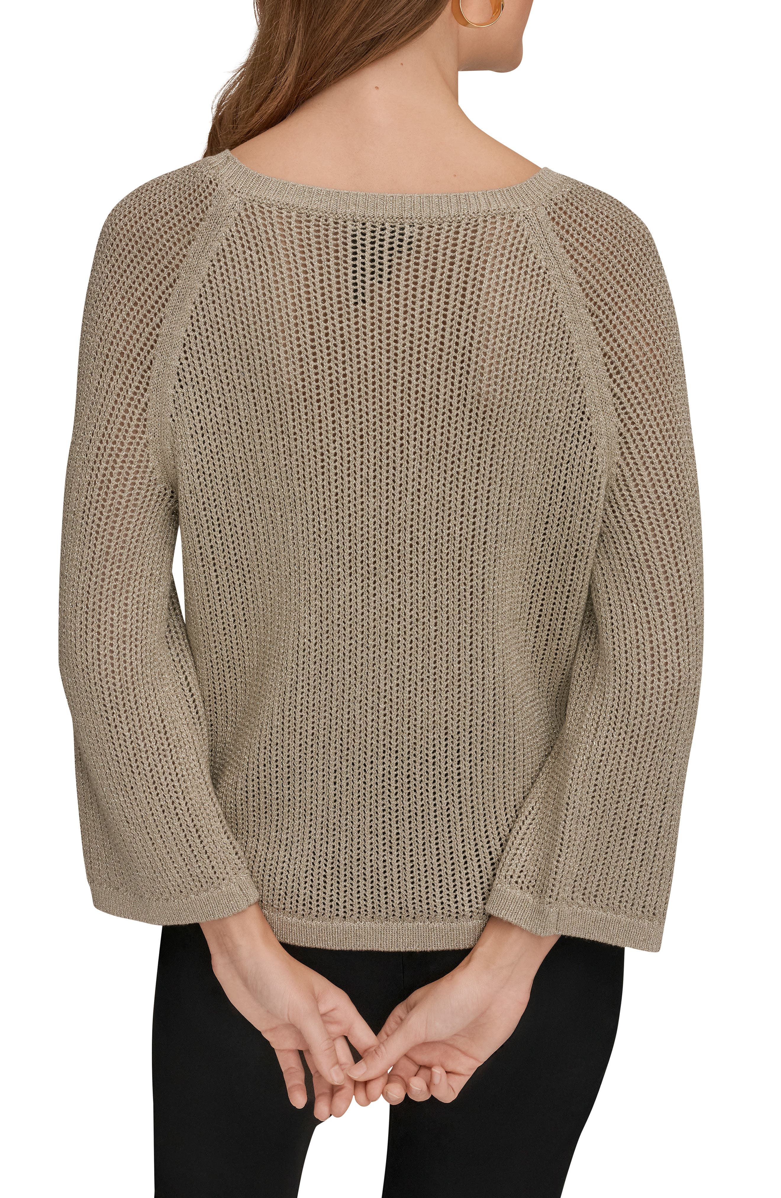 Metallic Sheer Sweater - image 2