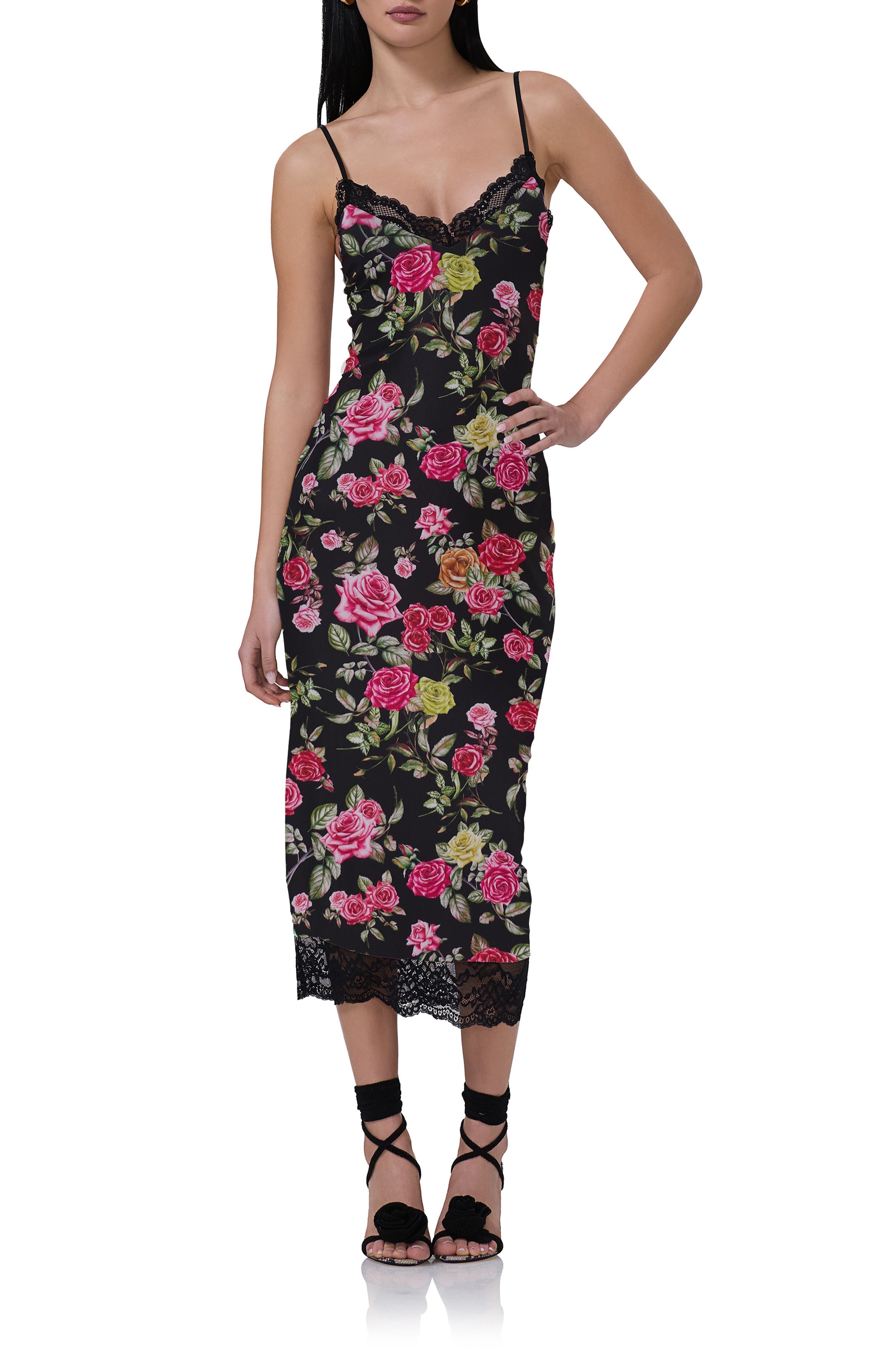Nissa Lace Trim Midi Slipdress - image 1