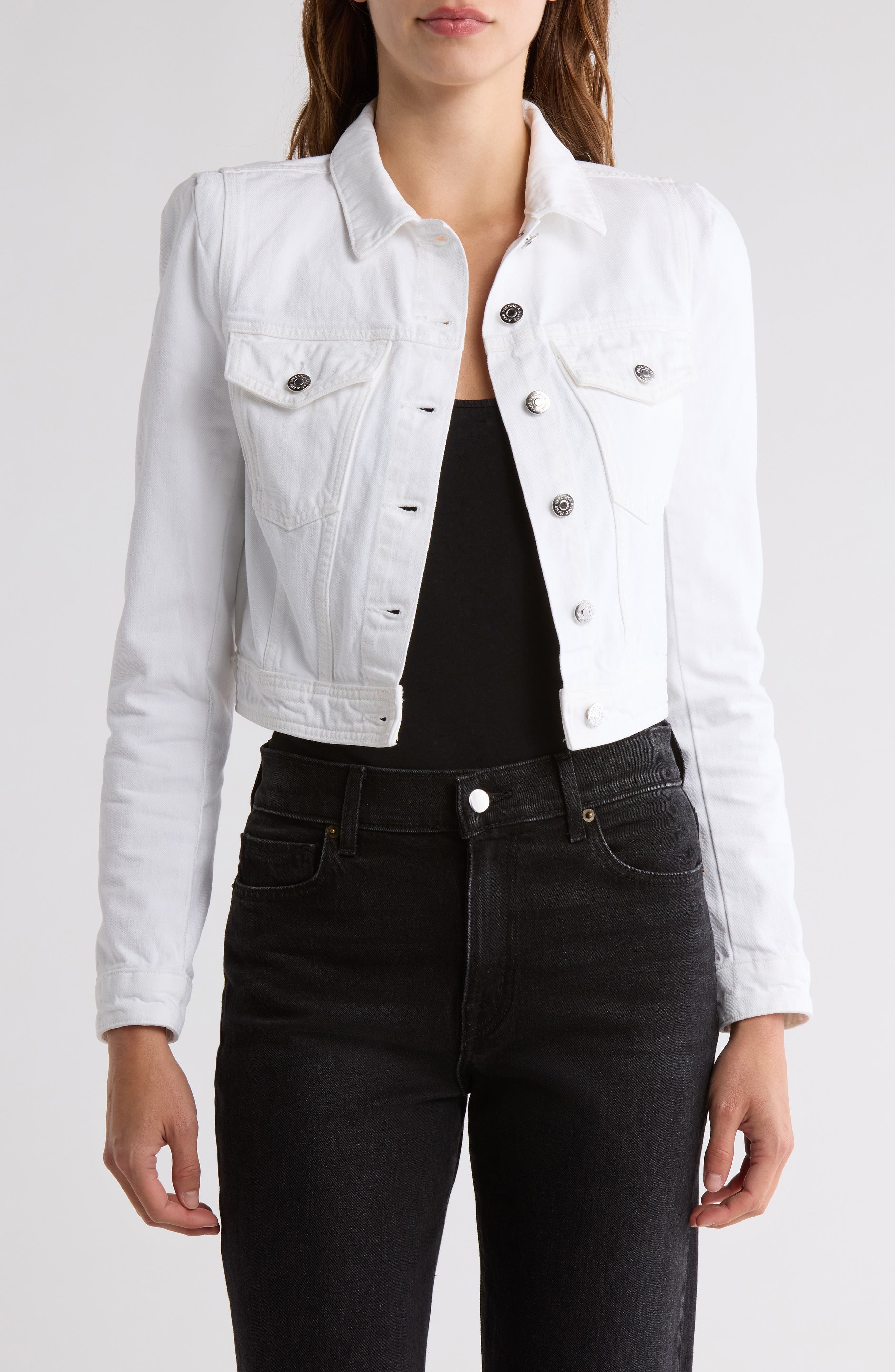 Hartford Strong Shoulder Crop Denim Jacket - image 1