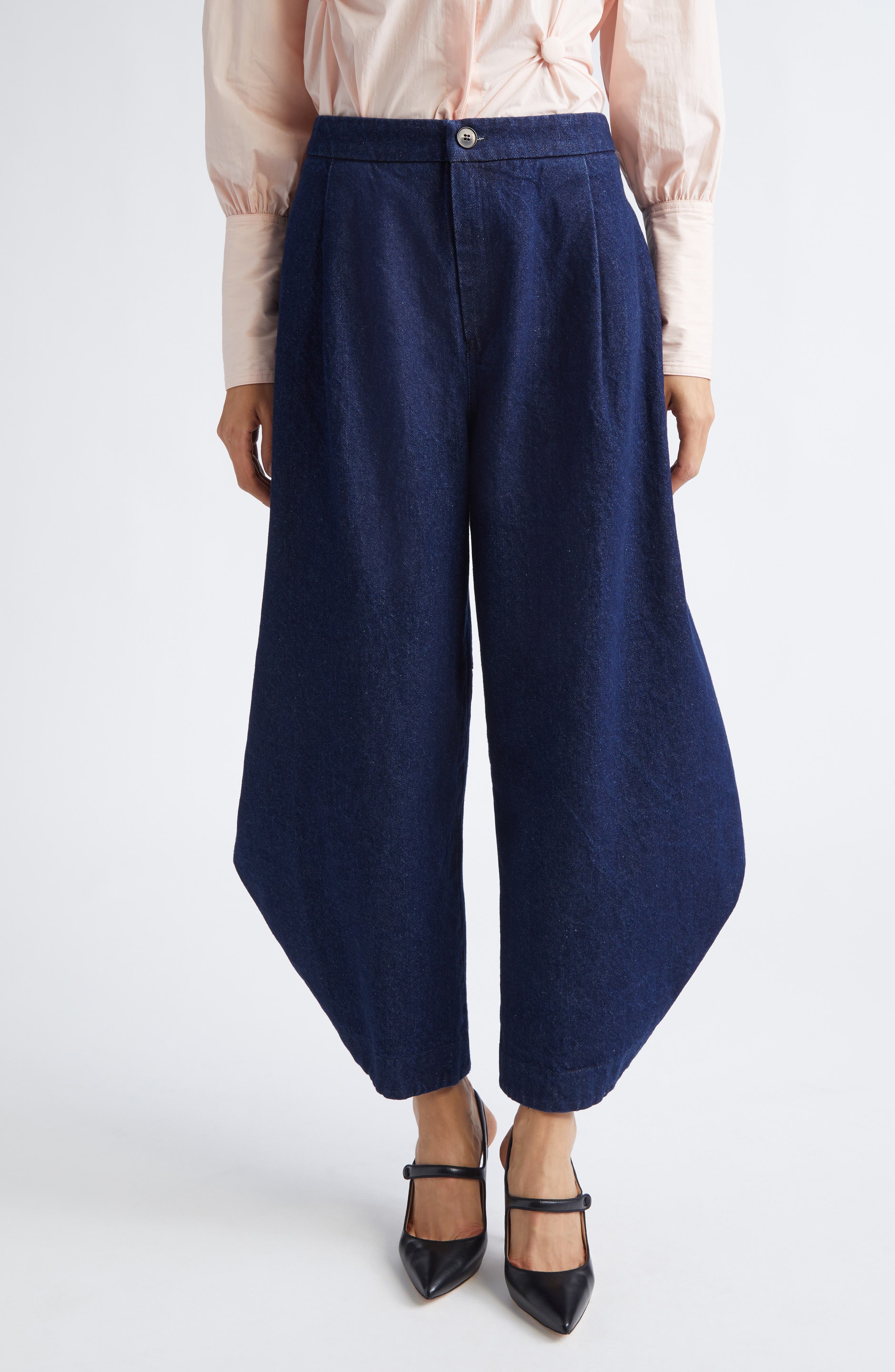 Ava Pleated Balloon Jeans - image 1