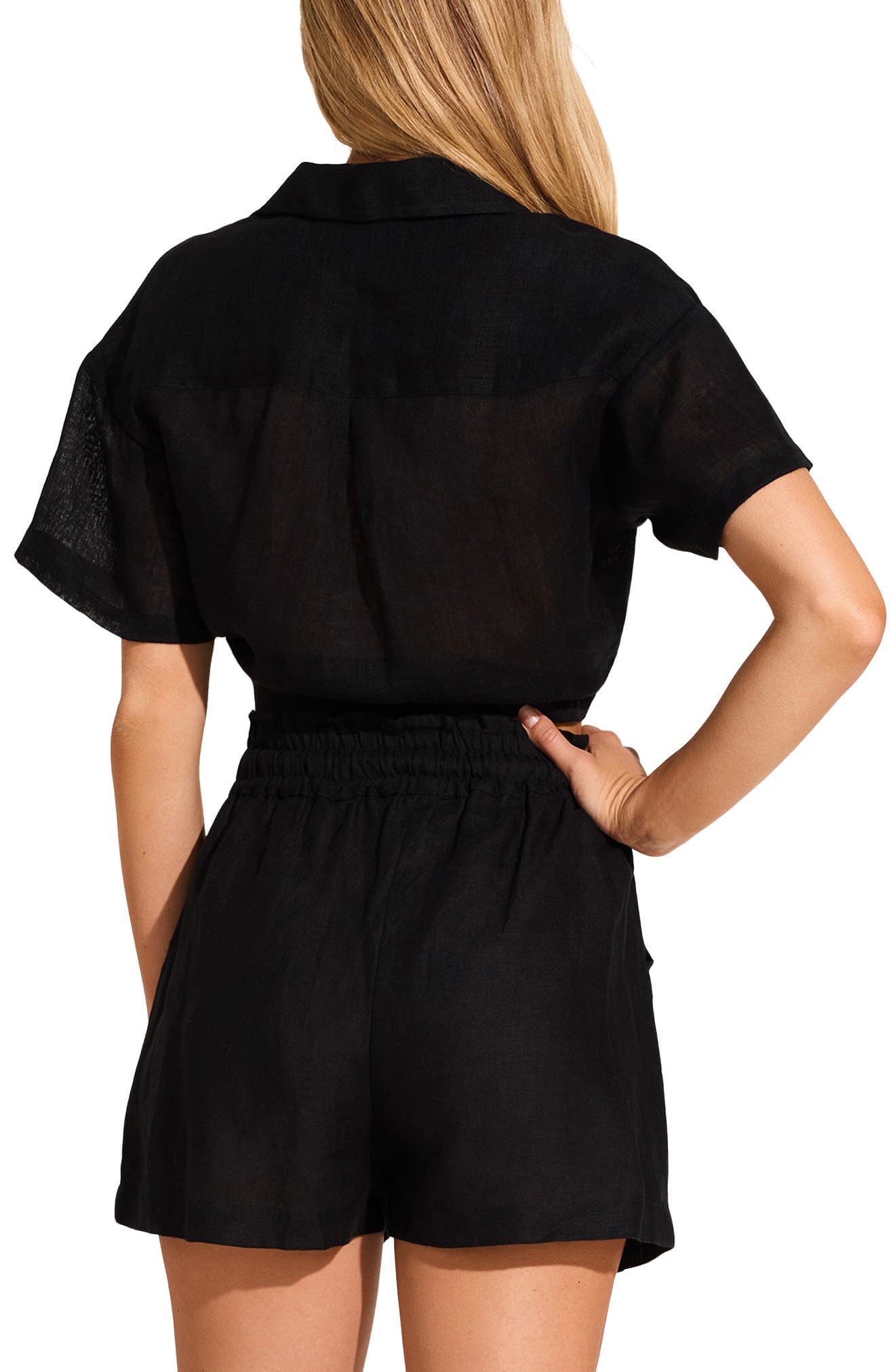 Hana Crop Cover-Up Shirt - image 2