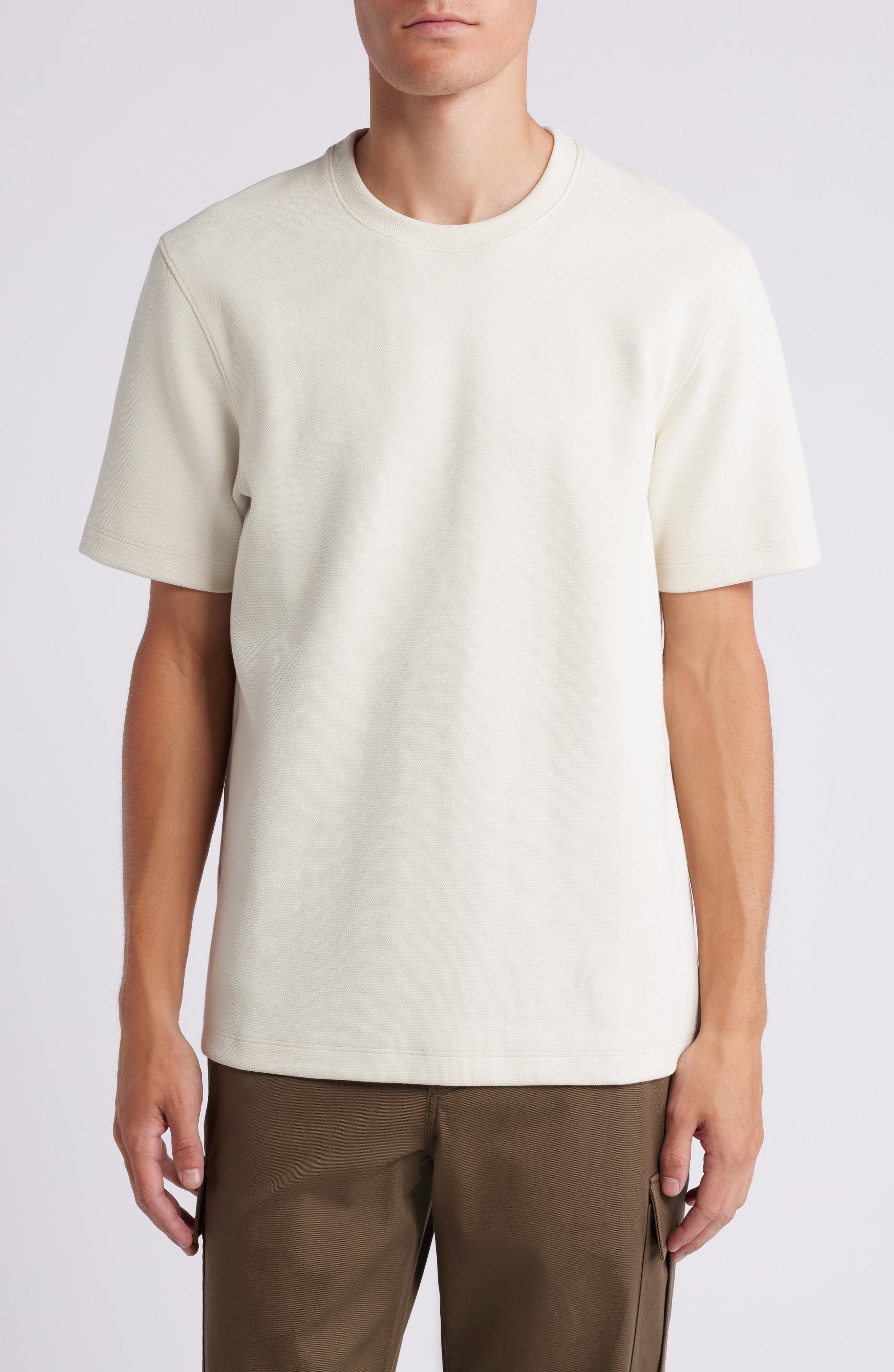 Delroy Double Pique Crewneck T-Shirt - image 1