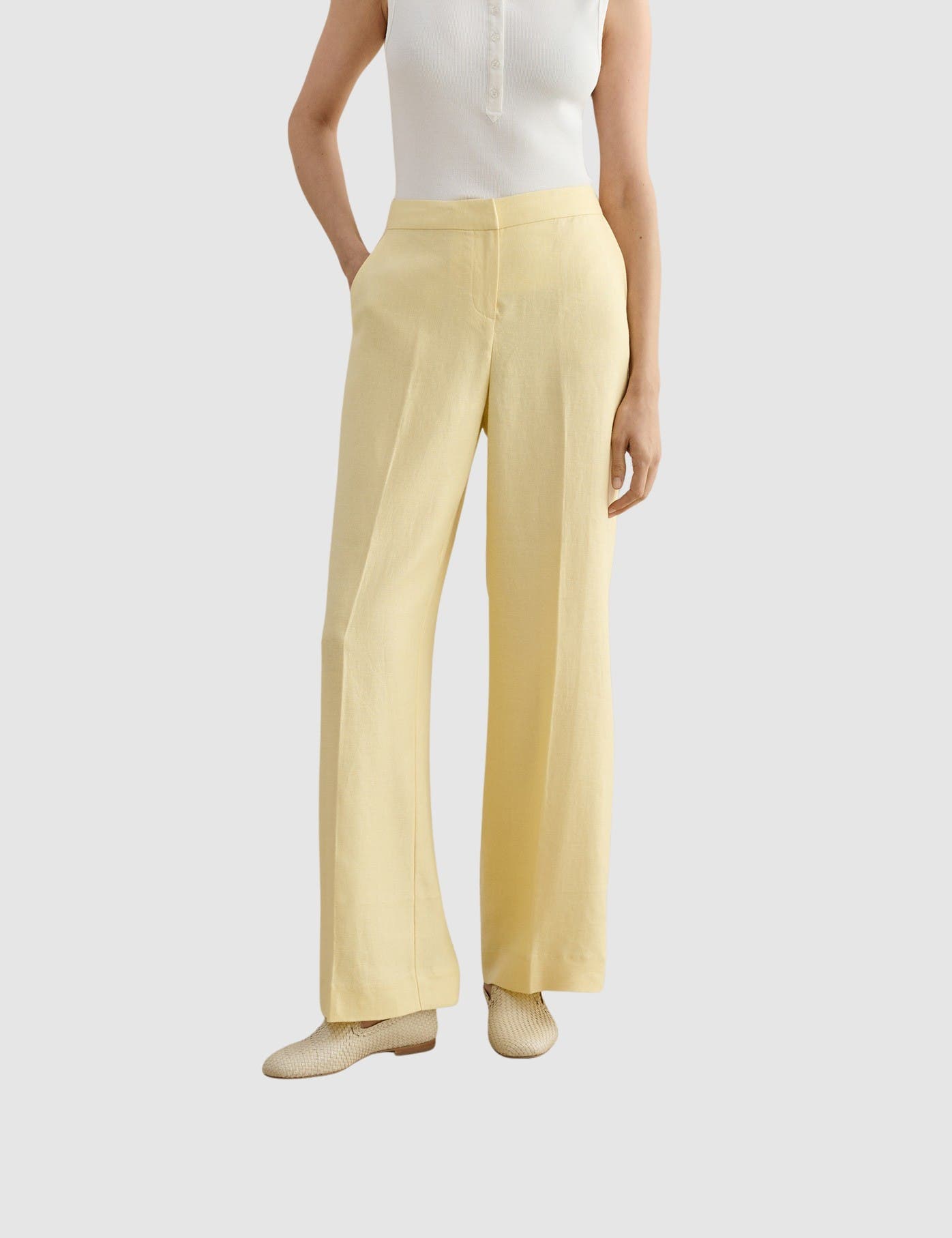 Adalee High-Waist Linen Trousers - image 1