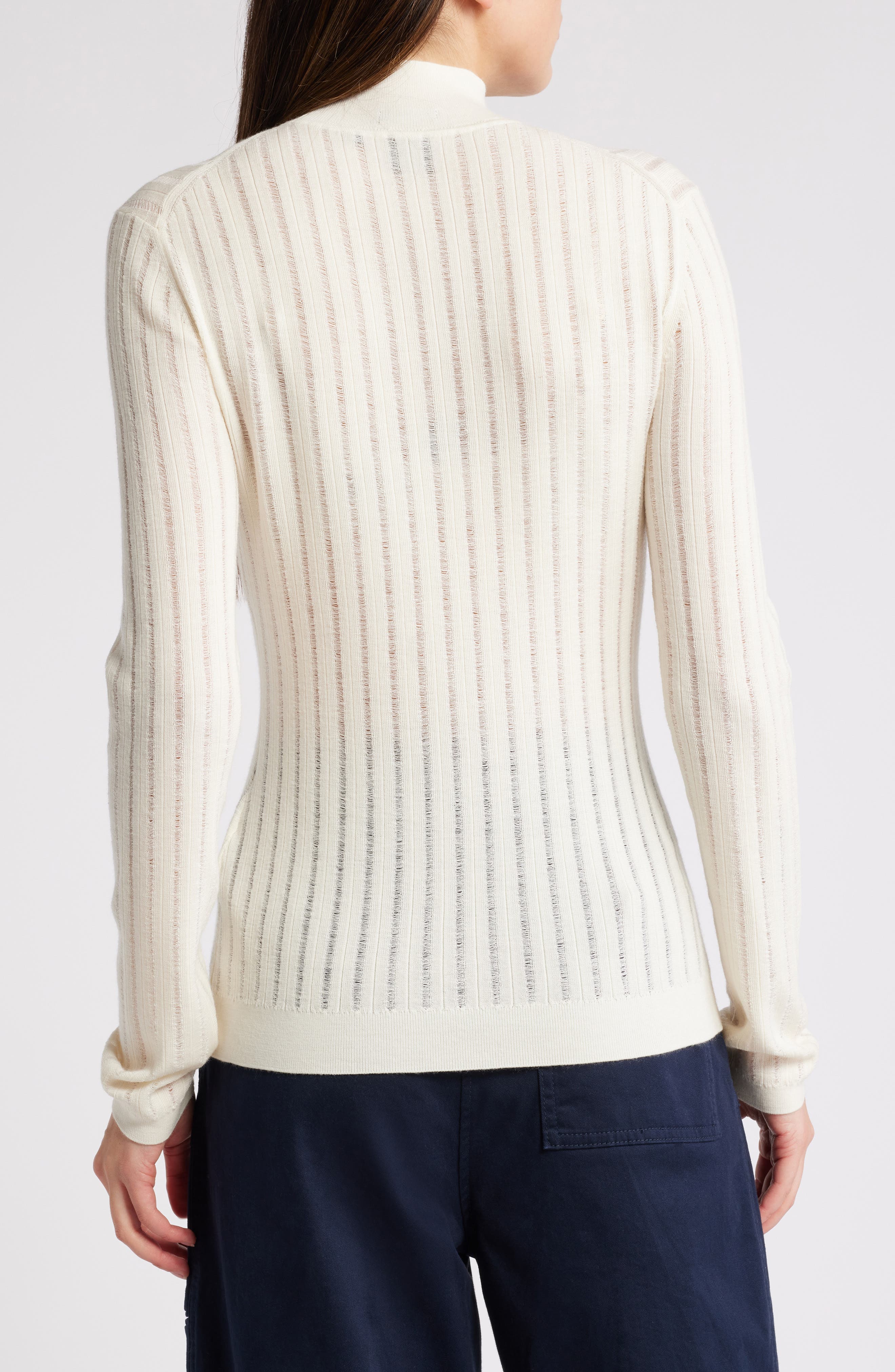 Fatirami Rib Wool Mockneck Sweater - image 2