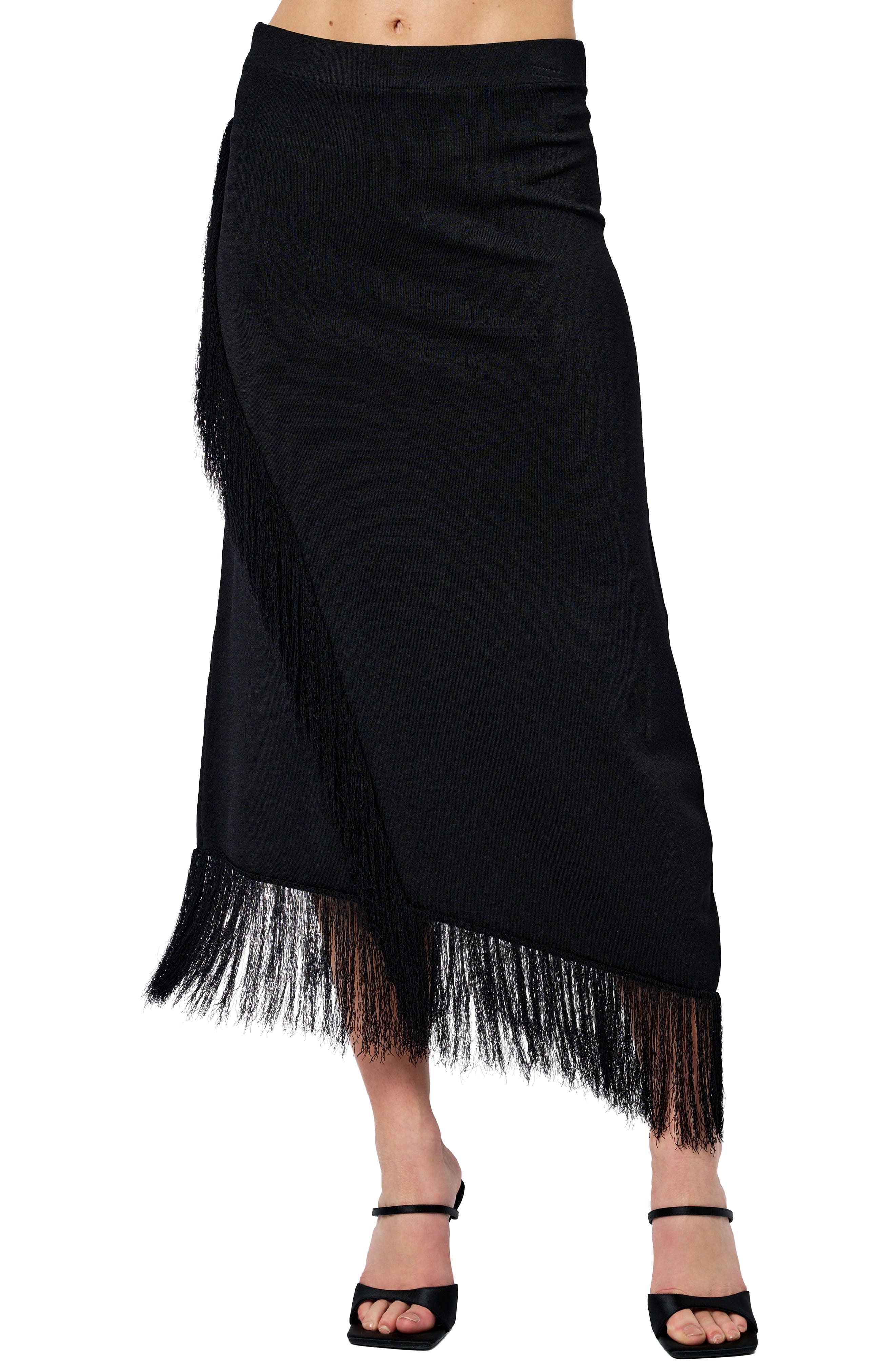 Chloe Asymmetric Fringe Skirt - image 1
