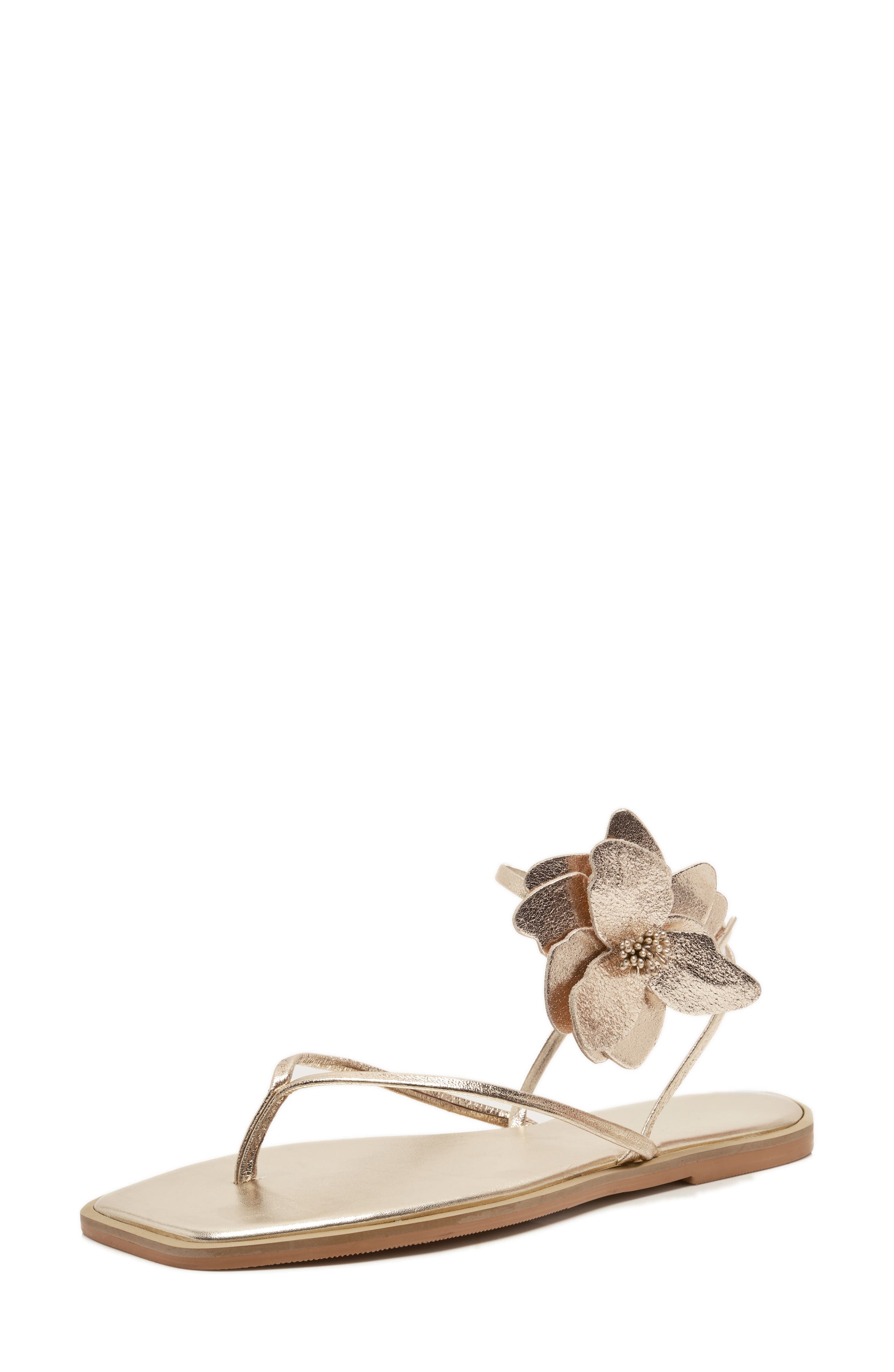 Mismatched Magnolia Applique Ankle Strap Sandal - image 3
