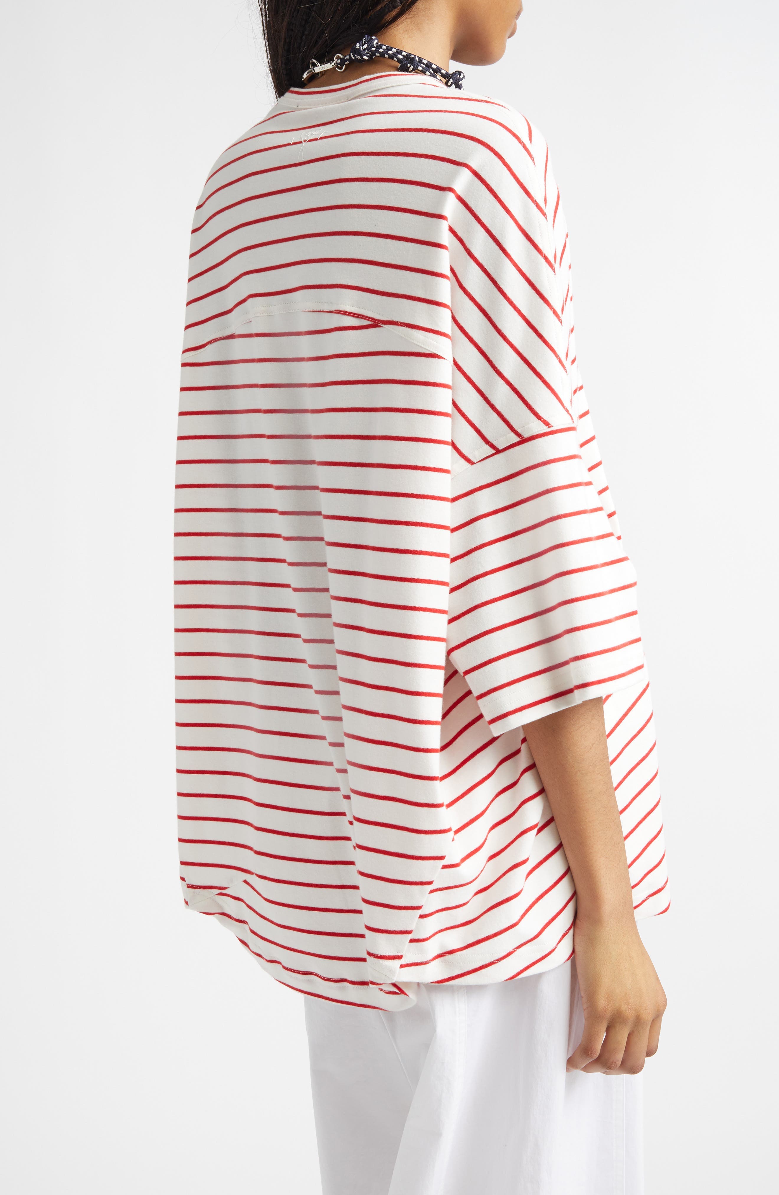 Stripe Oversize Cotton T-Shirt - image 2