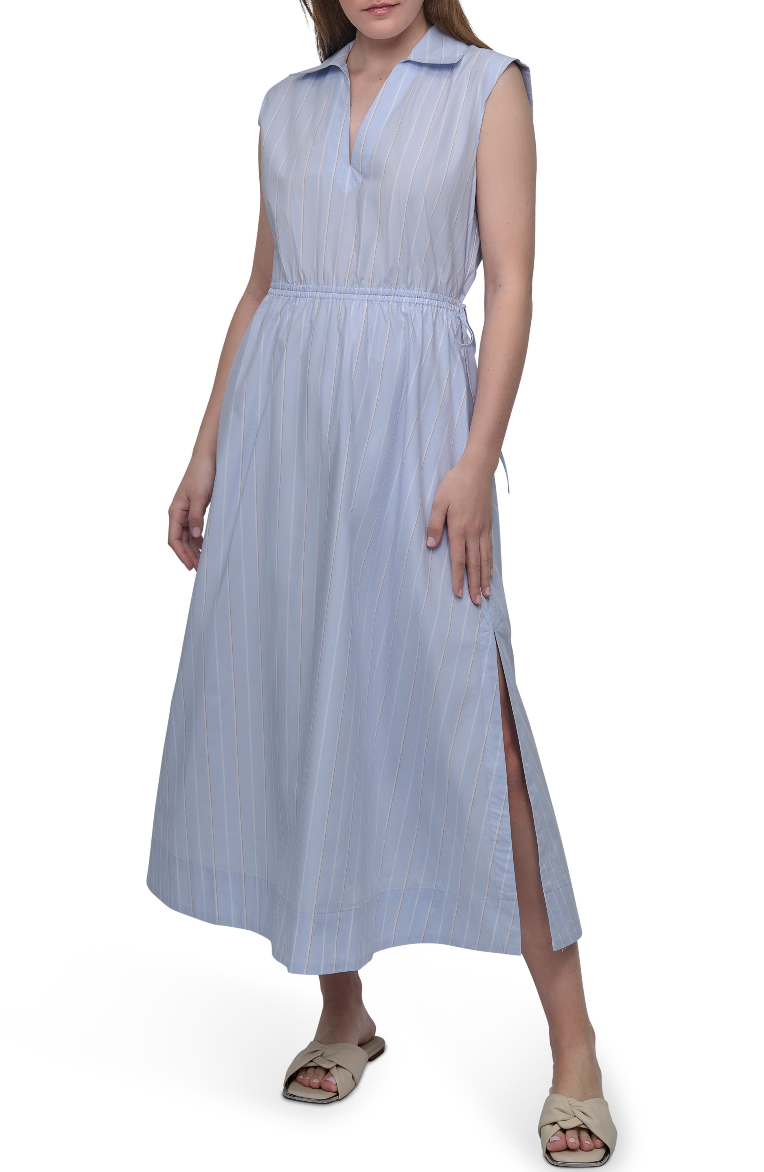 Cutout Back Cotton Poplin Maxi Dress - image 5
