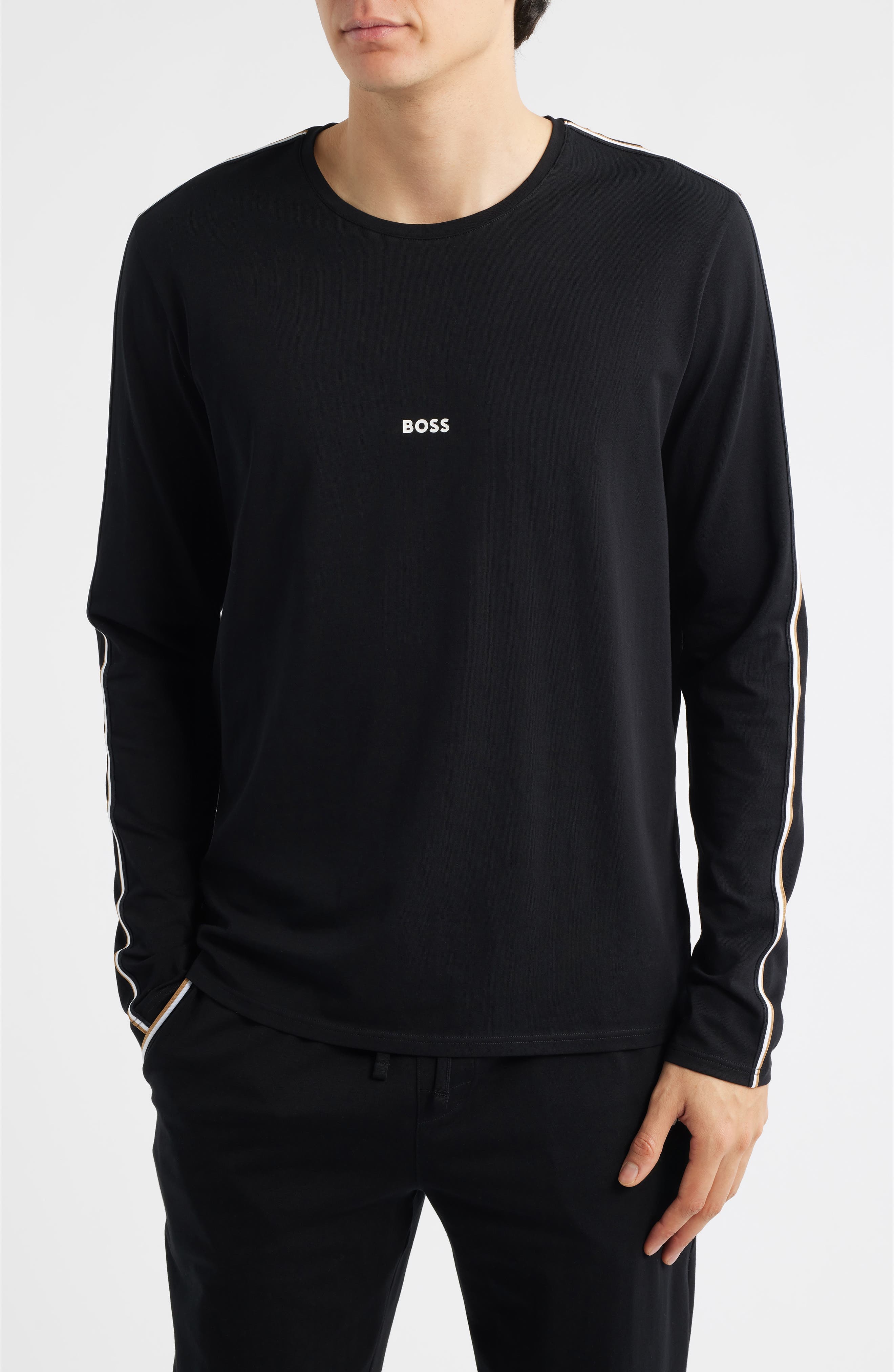 Unique Long Sleeve Stretch Cotton Pajama T-Shirt - image 1