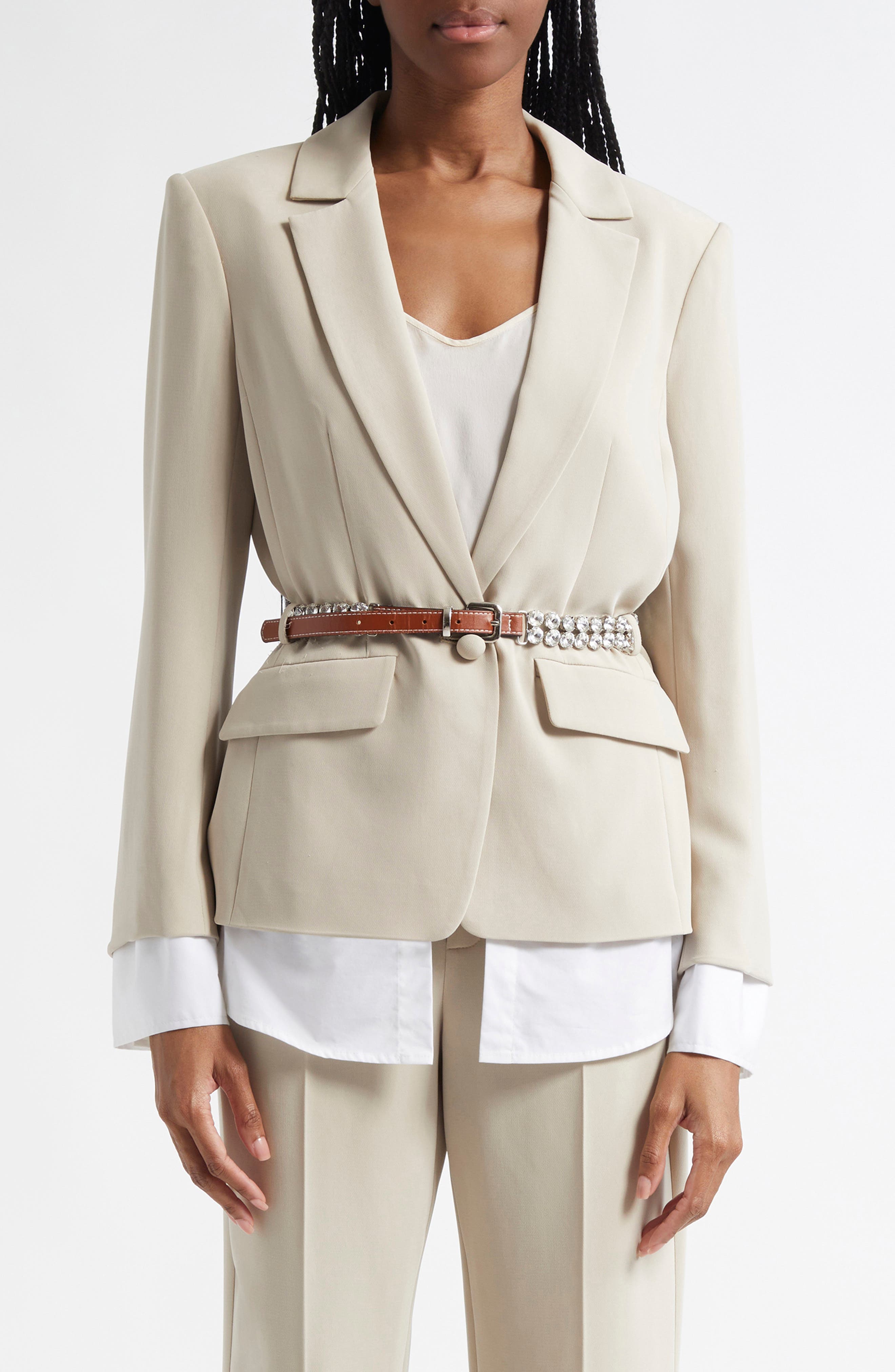 Vittoria Layered Belted Jacket - image 1
