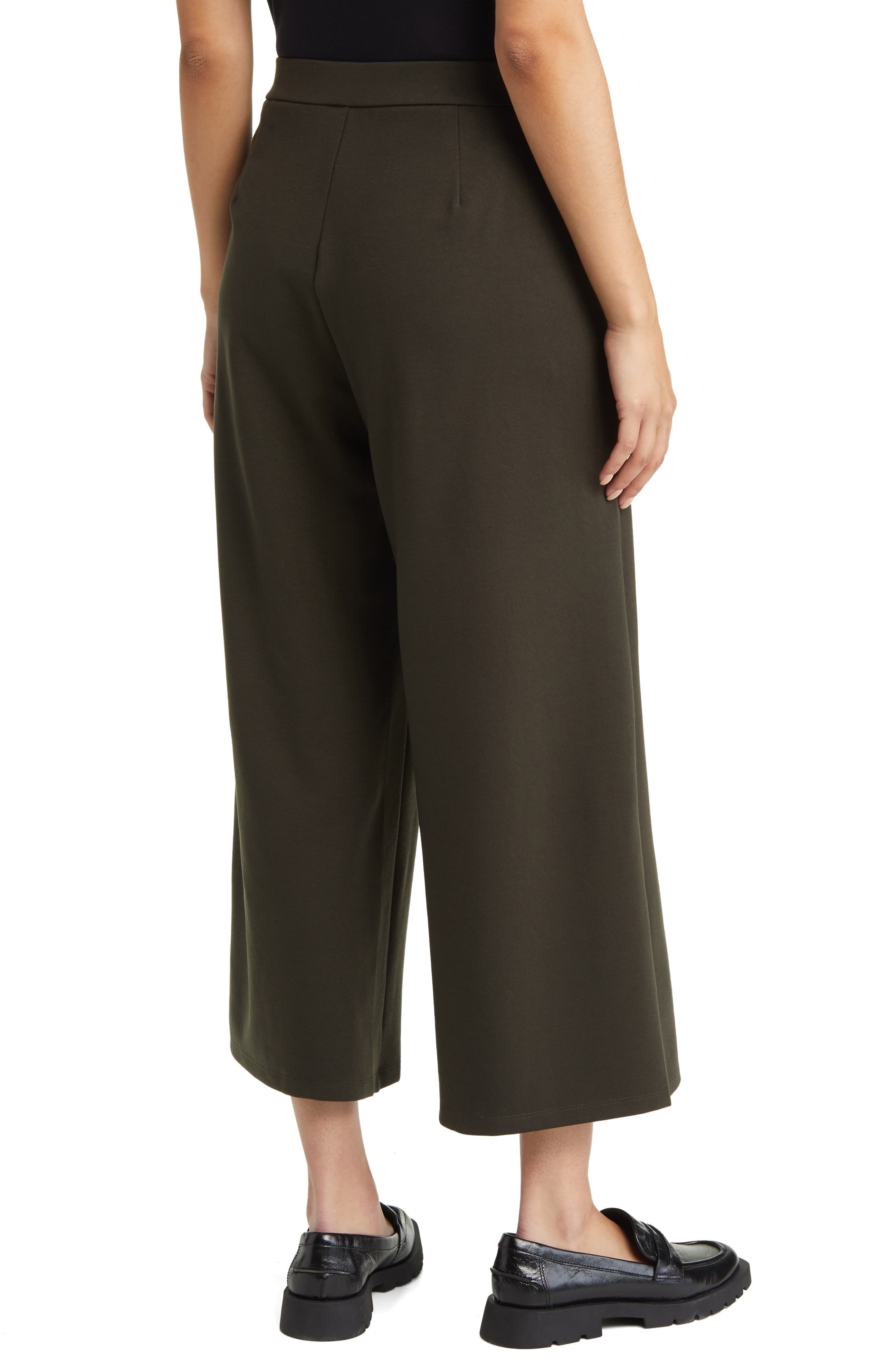Crop Wide Leg Ponte Pants - image 2