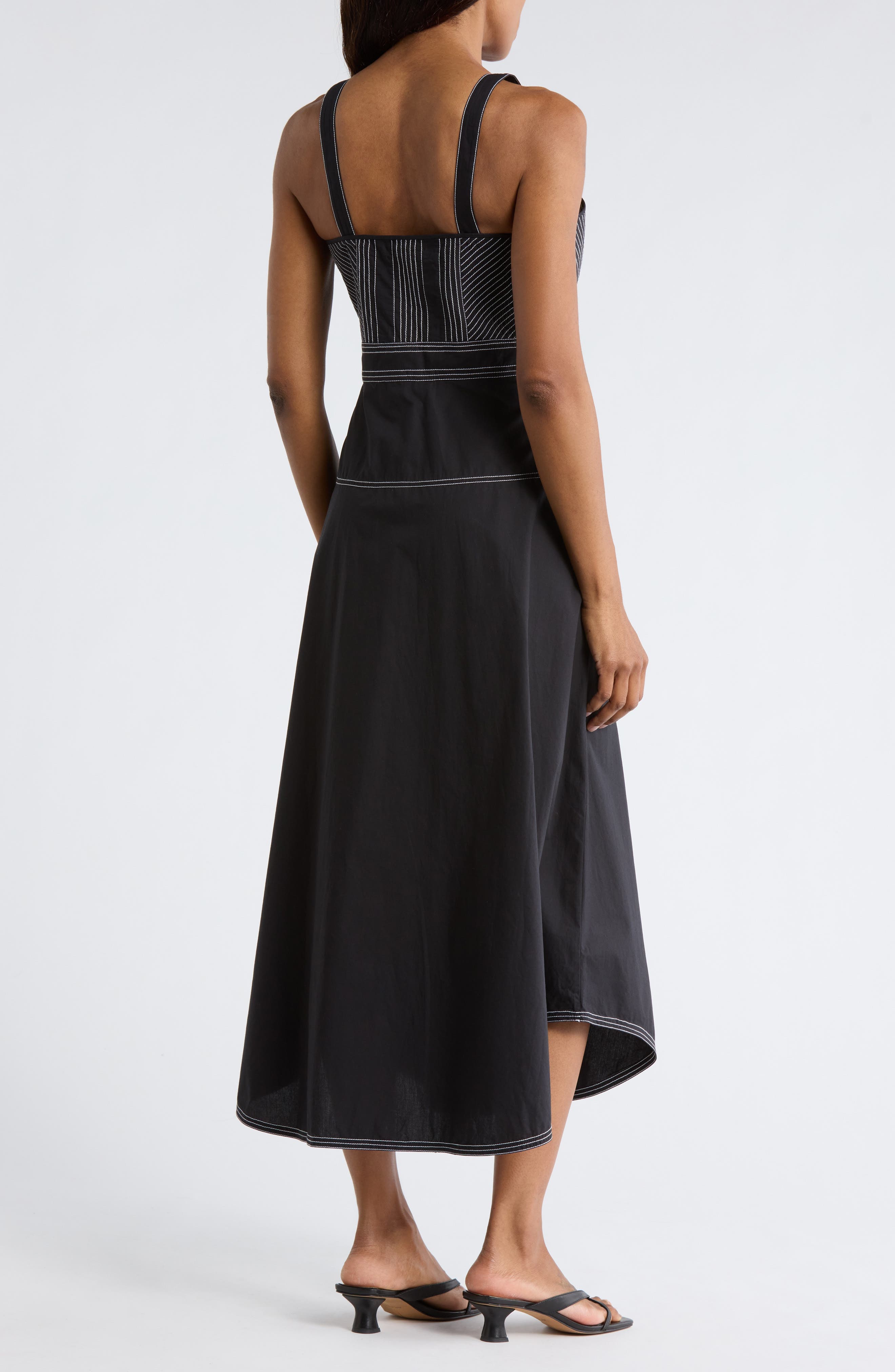 Devi Topstitch Midi Dress - image 2