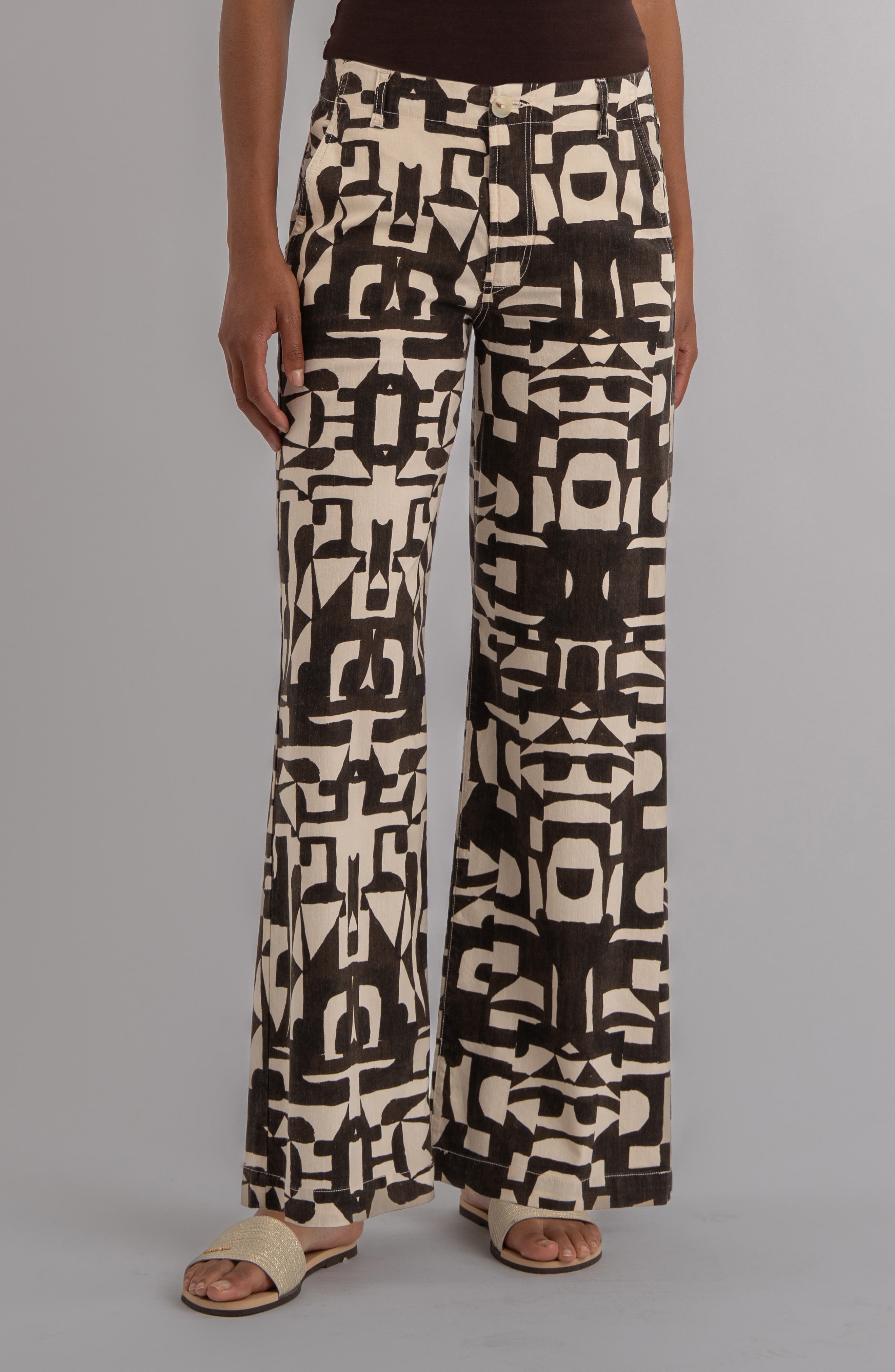 Meg Print High Waist Wide Leg Pants - image 5